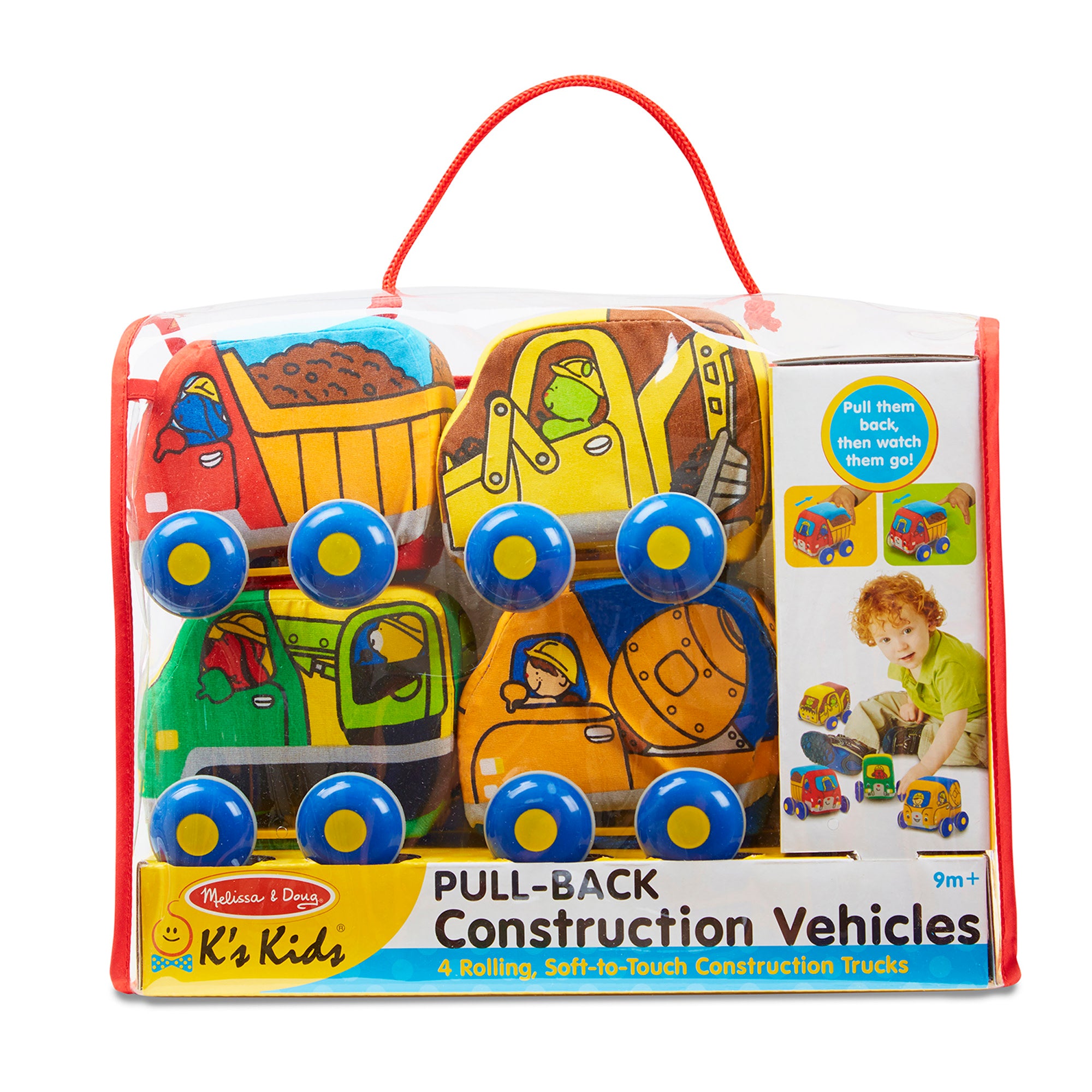 Melissa & Doug K's Kids Pull-Back Construction Vehicles