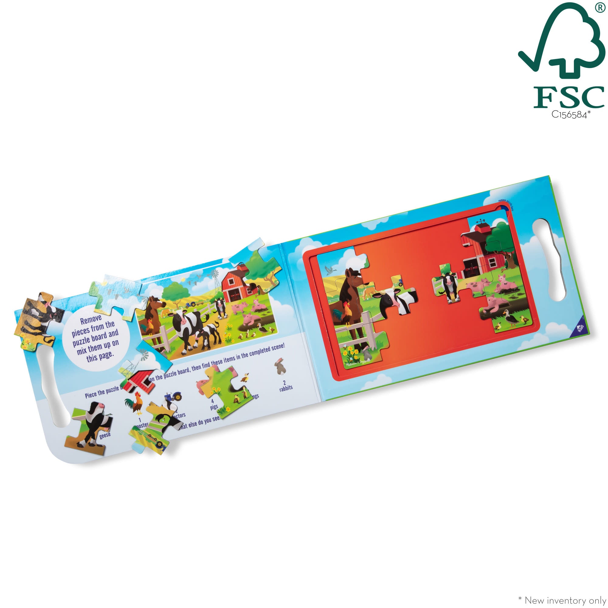 Melissa & Doug Take-Along Magnetic Jigsaw Puzzles ?C On the Farm - Image 3