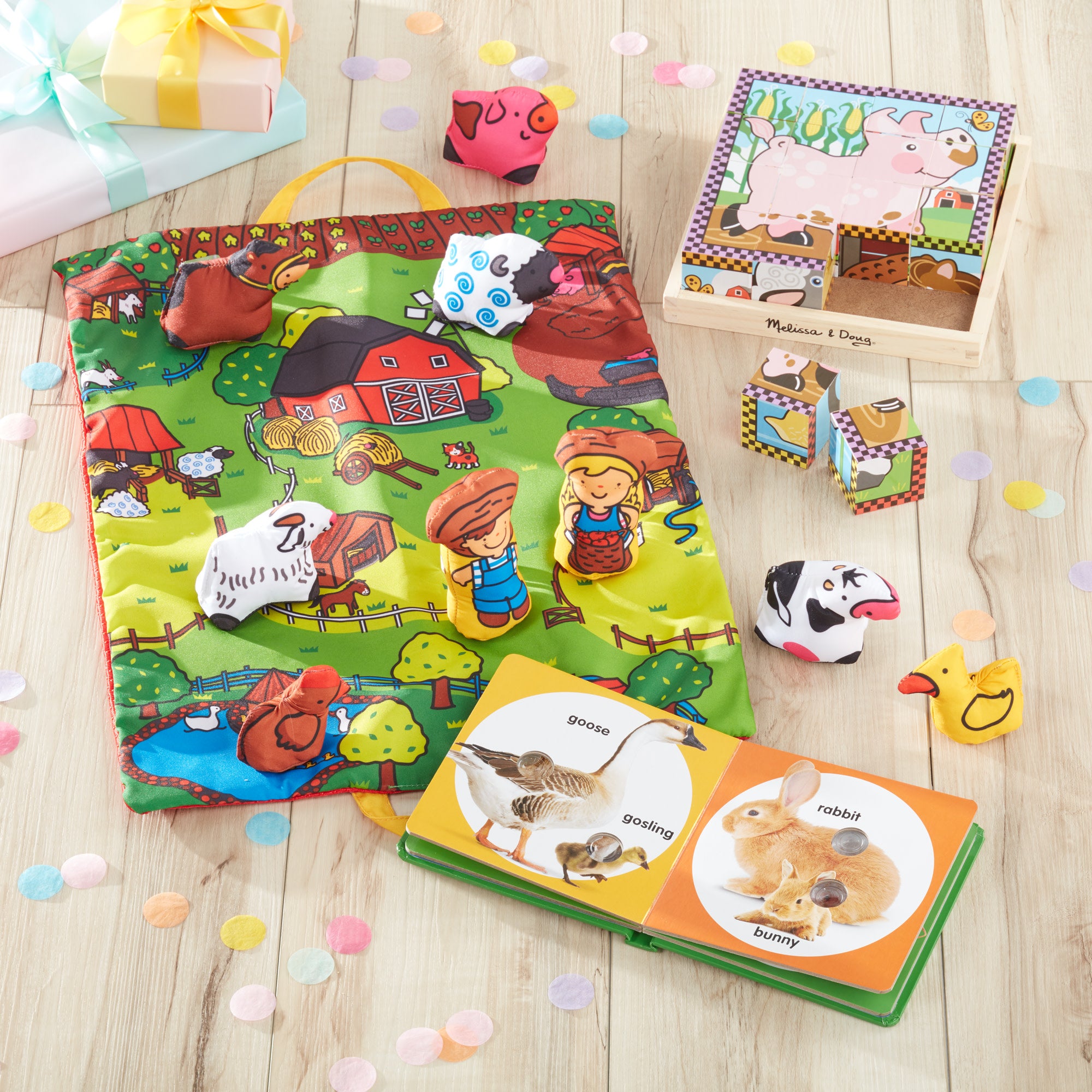 Melissa & Doug Poke-a-Dot: Farm Animal Families Board Book - Image 2