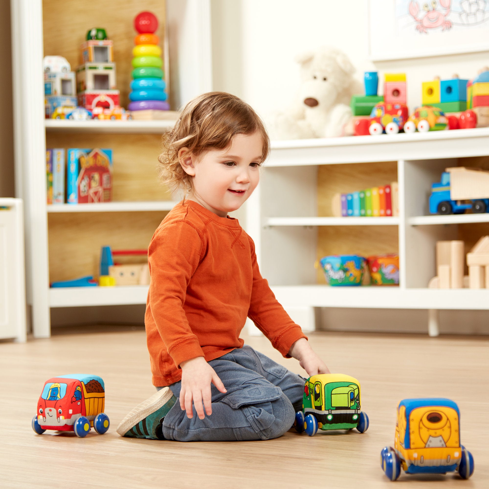 Melissa & Doug K's Kids Pull-Back Construction Vehicles - Image 4