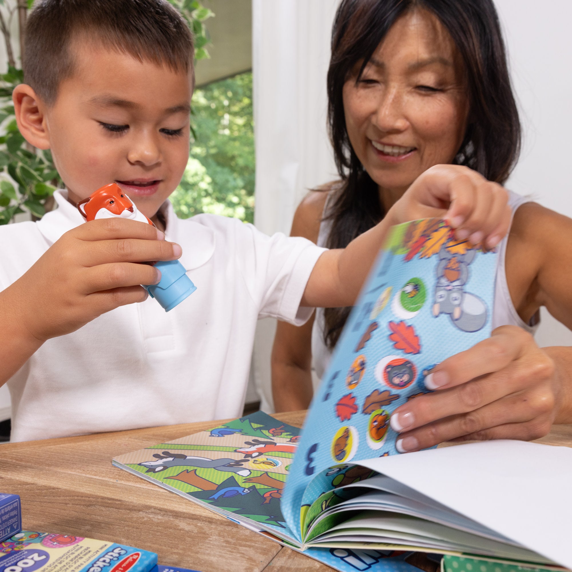 Melissa & Doug Sticker WOW!? Fox Bundle: Activity Pad & Sticker Stamper + Mini Activity Pad and 200 Refill Stickers - Image 7