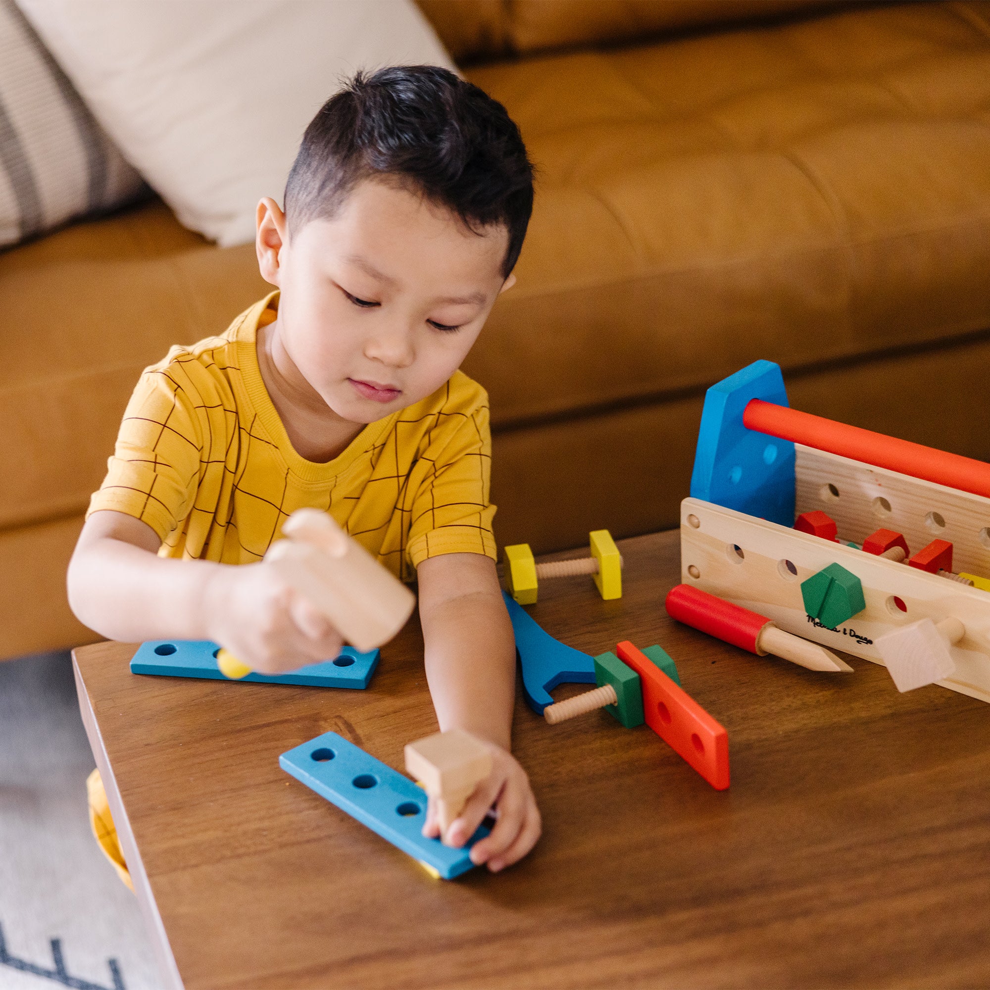 Melissa & Doug Wooden Take-Along Tool Kit - Image 6