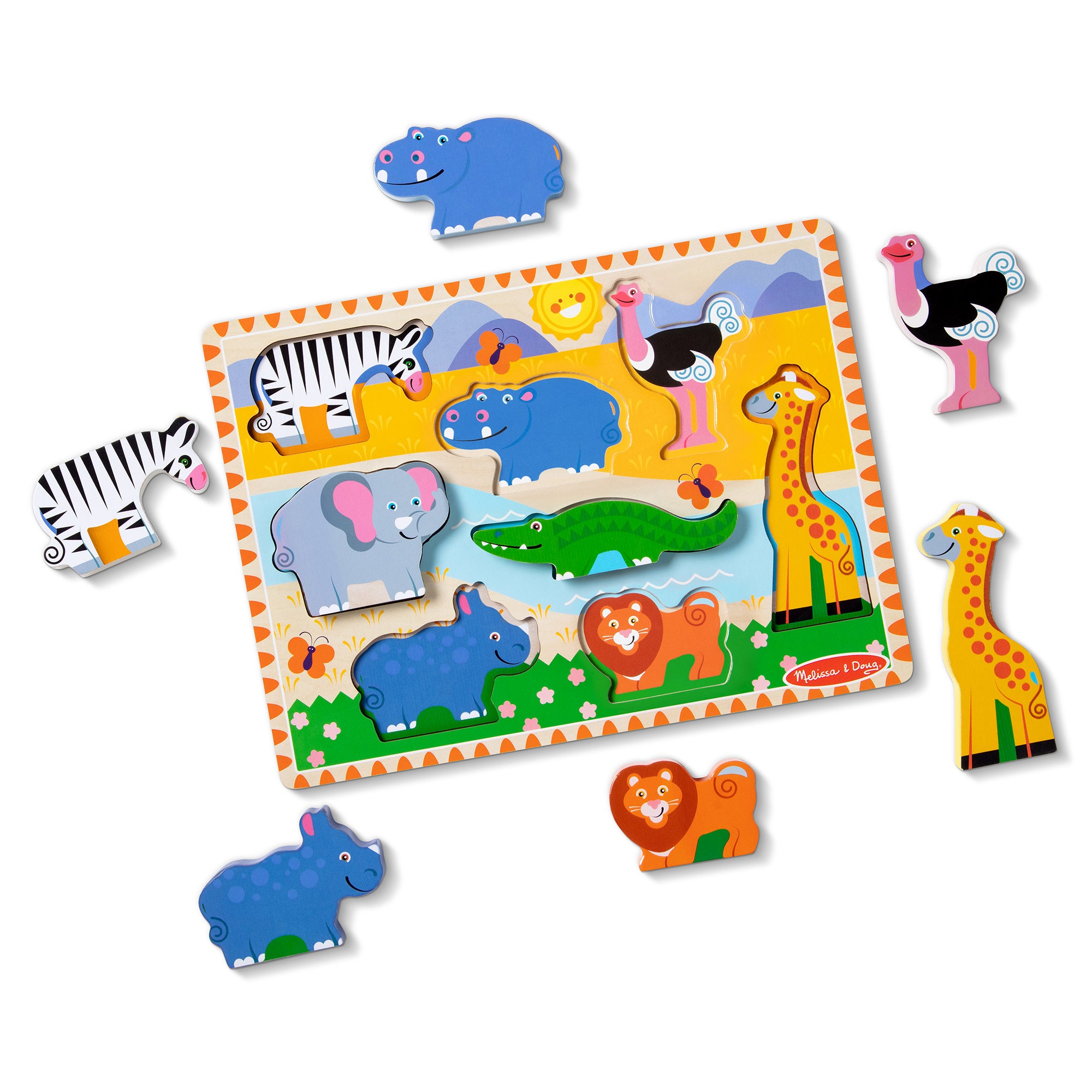 Melissa & Doug Safari Chunky Puzzle - 8 Pieces - Image 4