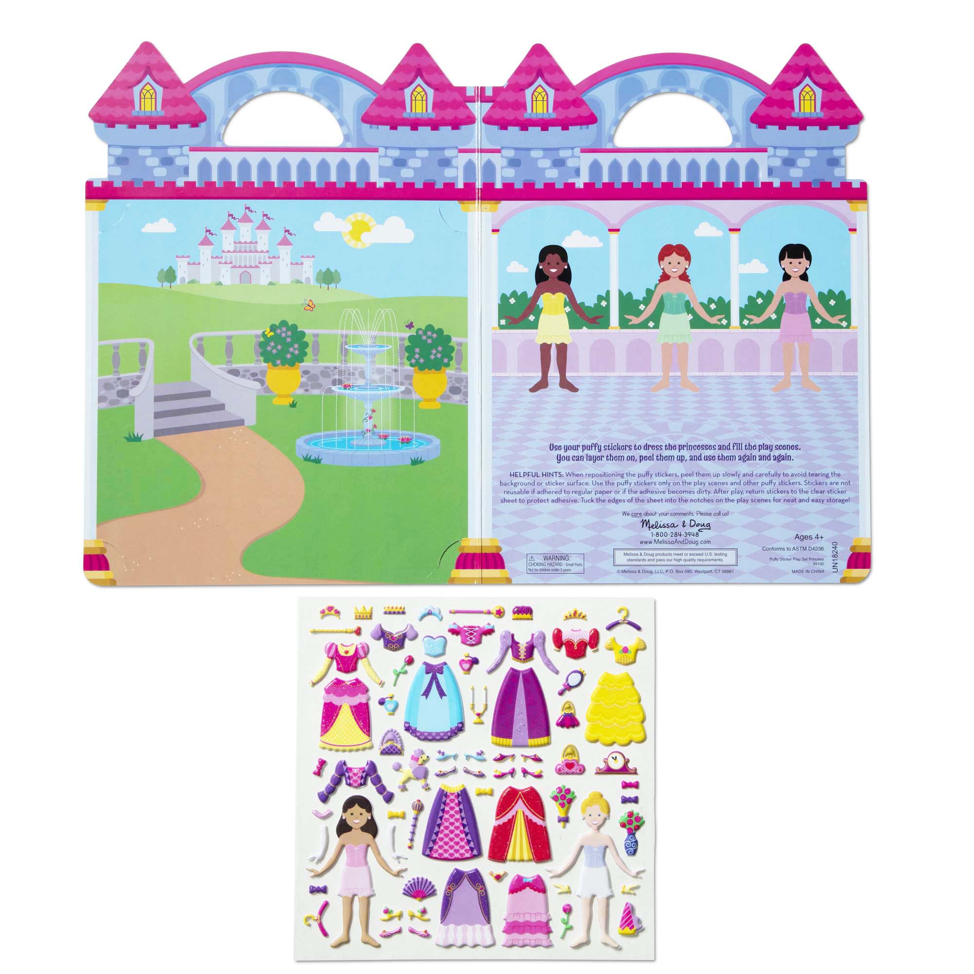 Melissa & Doug Puffy Sticker Play Set - Princess - Image 4