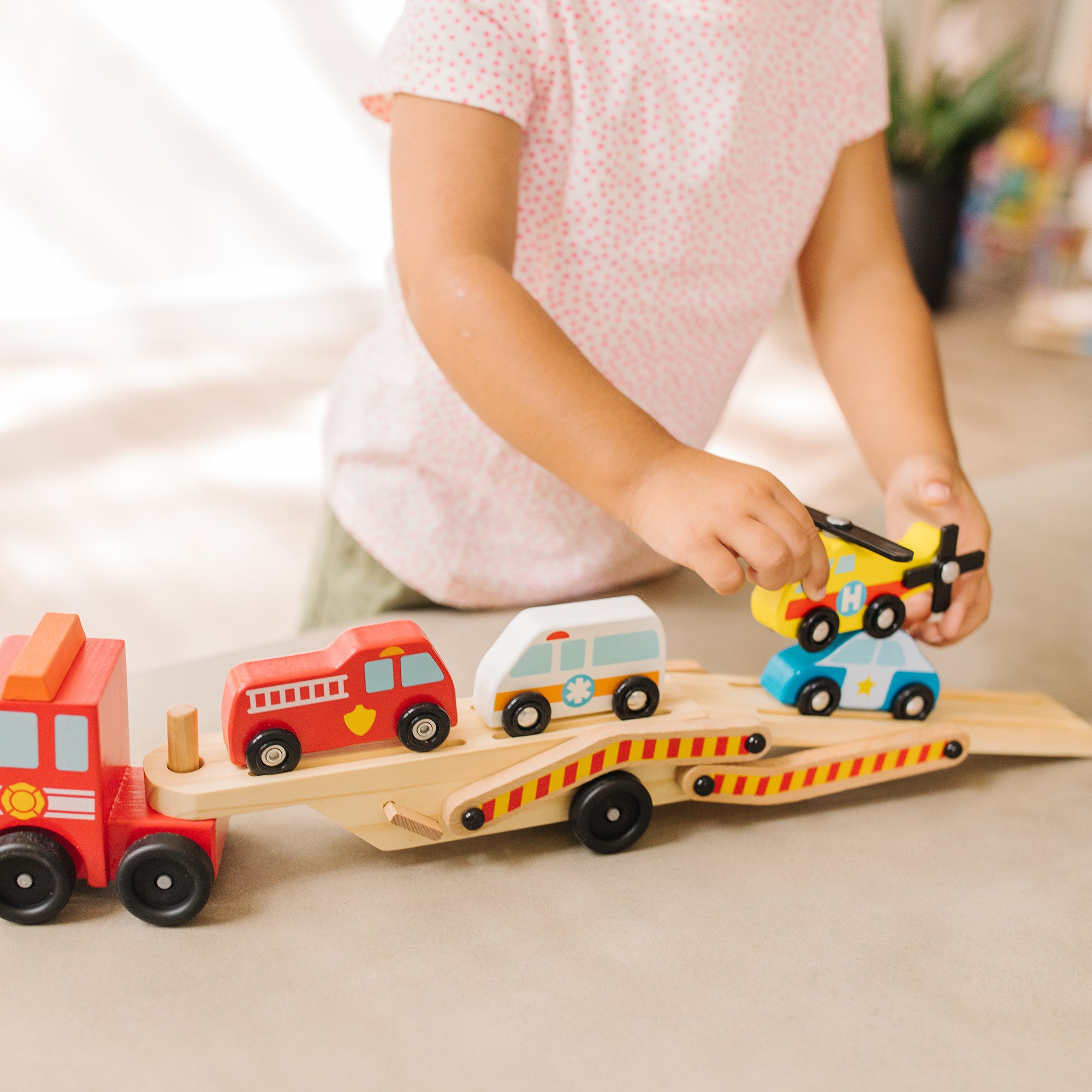 Melissa & Doug Emergency Vehicle Carrier - Image 2