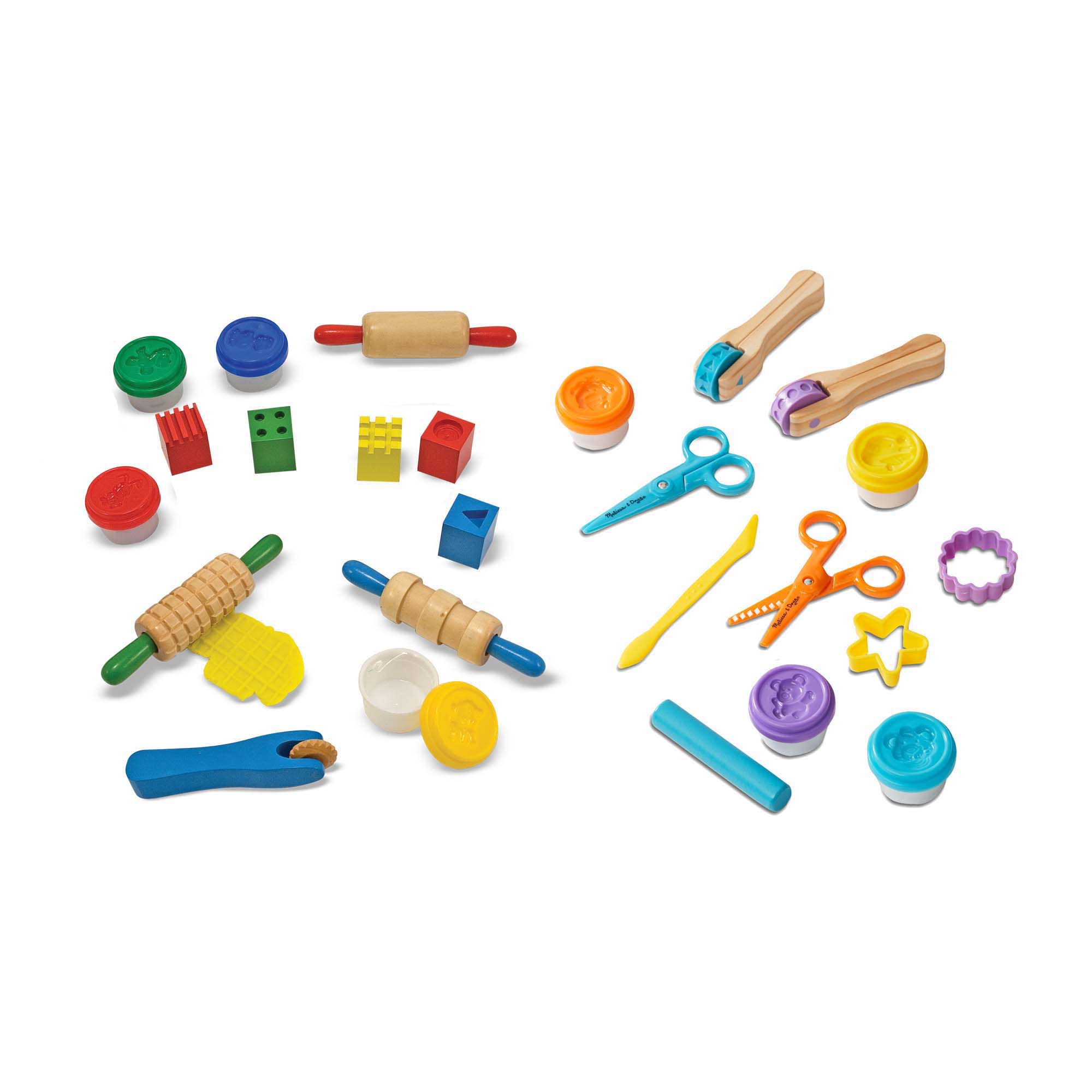 Melissa & Doug Clay Activity 2-Pack: Shape, Model & Mold; Cut, Sculpt & Stamp - Image 4