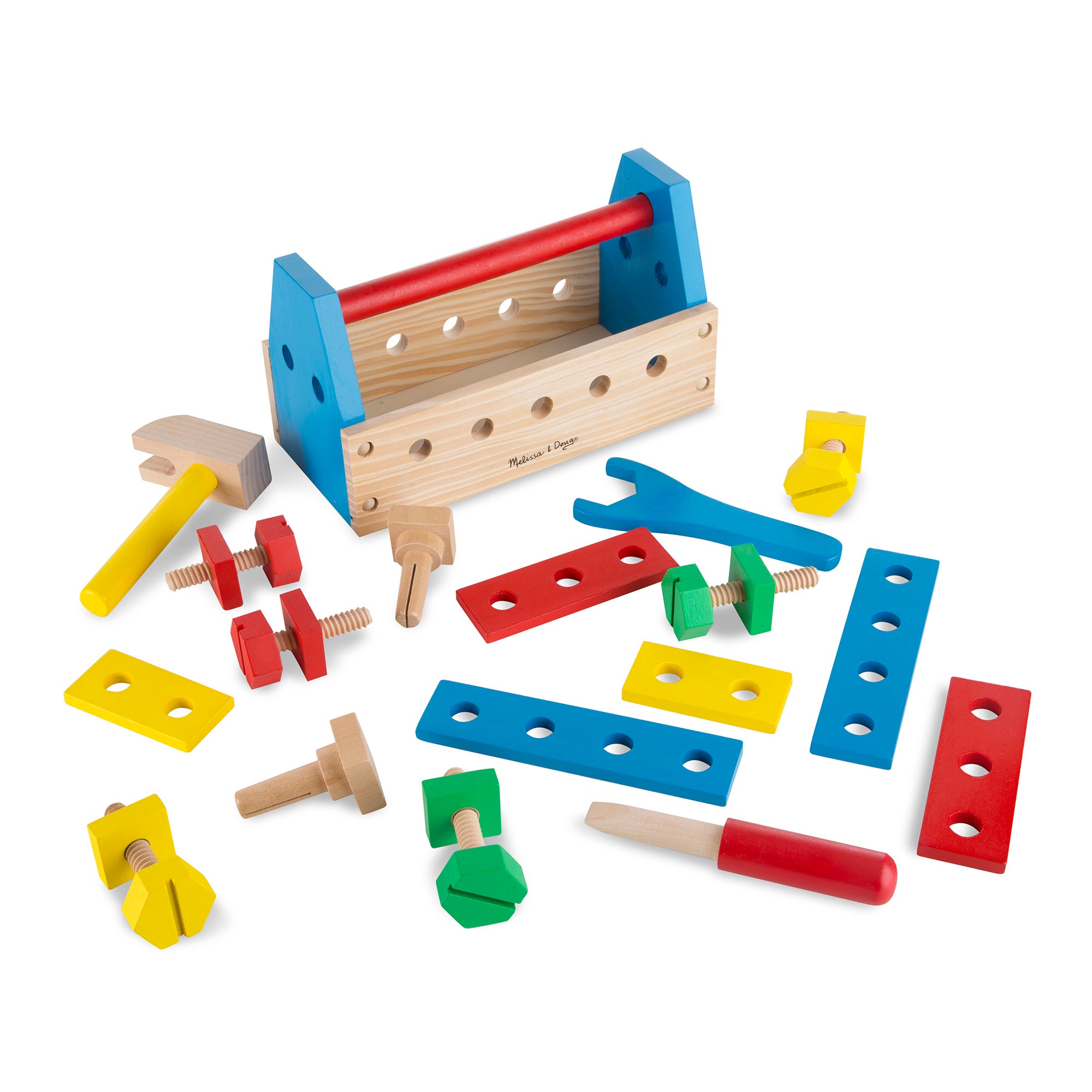 Melissa & Doug Wooden Take-Along Tool Kit - Image 4