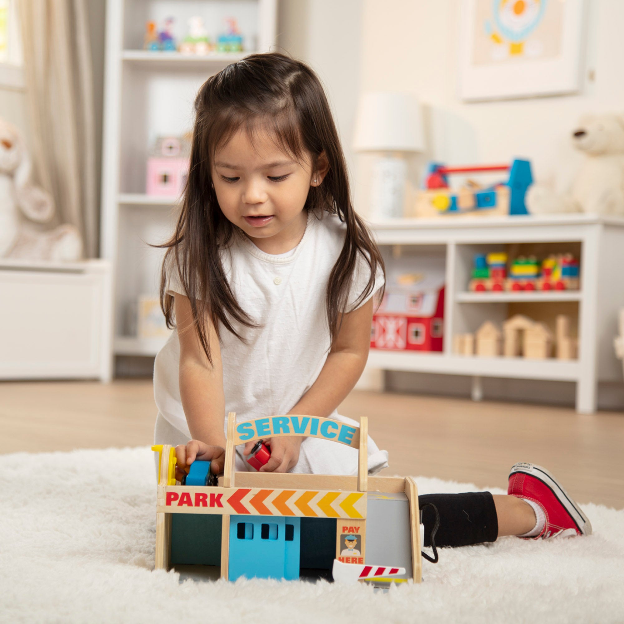 Melissa & Doug Wooden Service Station Parking Garage - Image 2