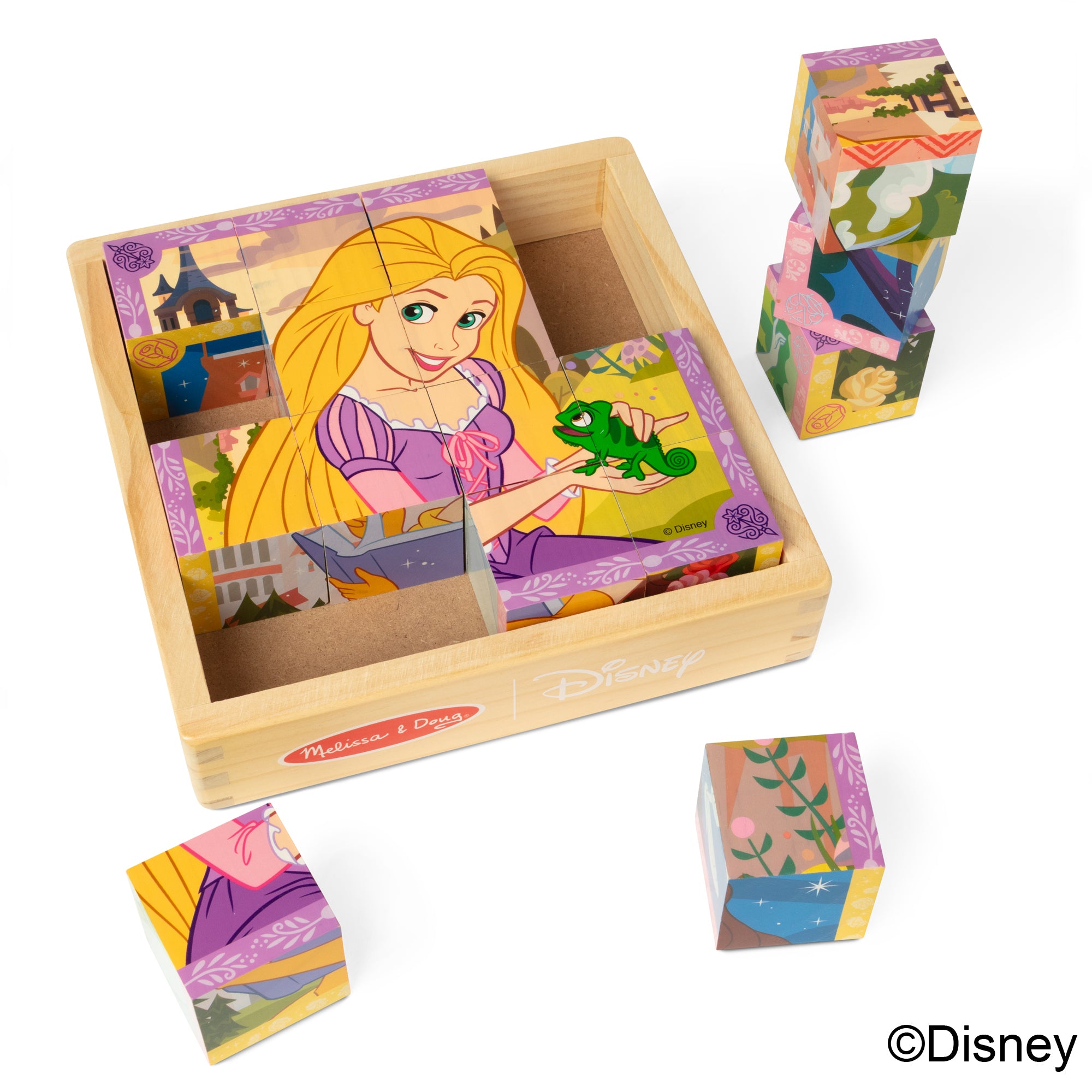 Melissa & Doug Disney Princess Wooden Cube Puzzle - Image 4