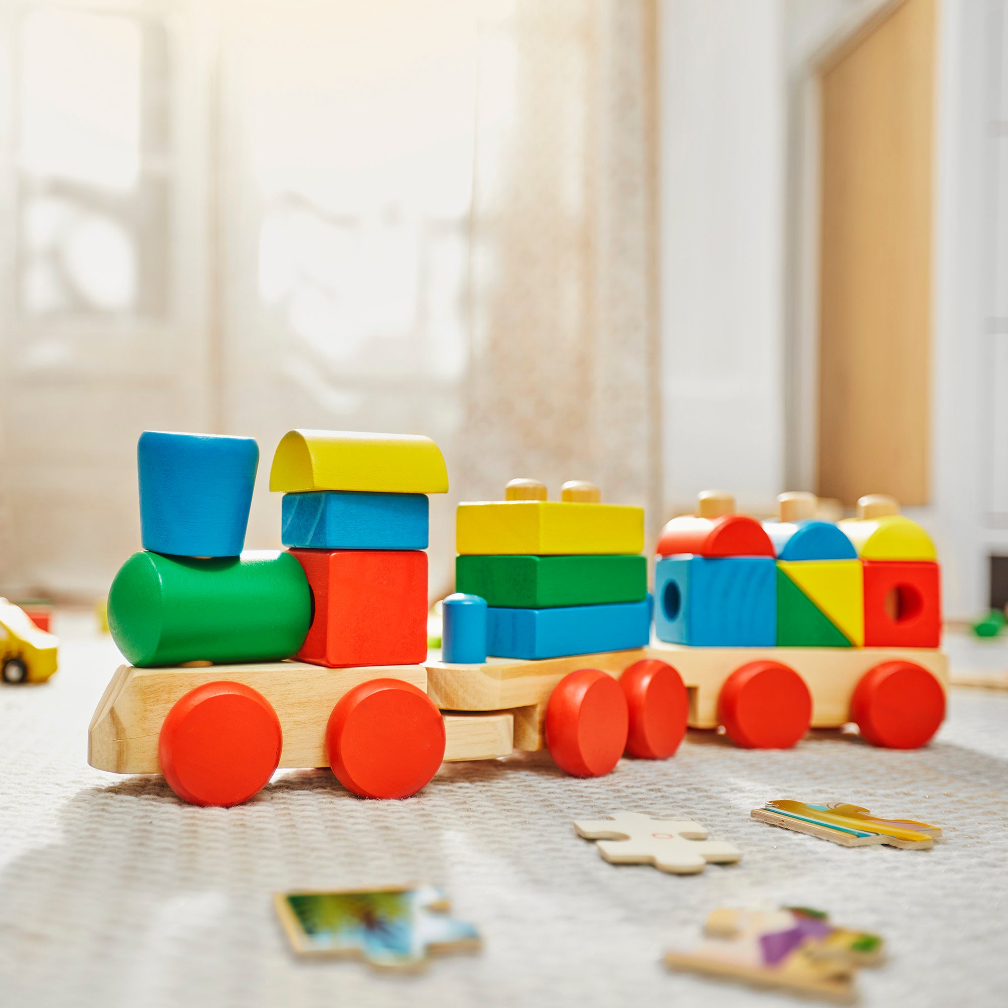 Melissa & Doug Stacking Train Toddler Toy - Image 9