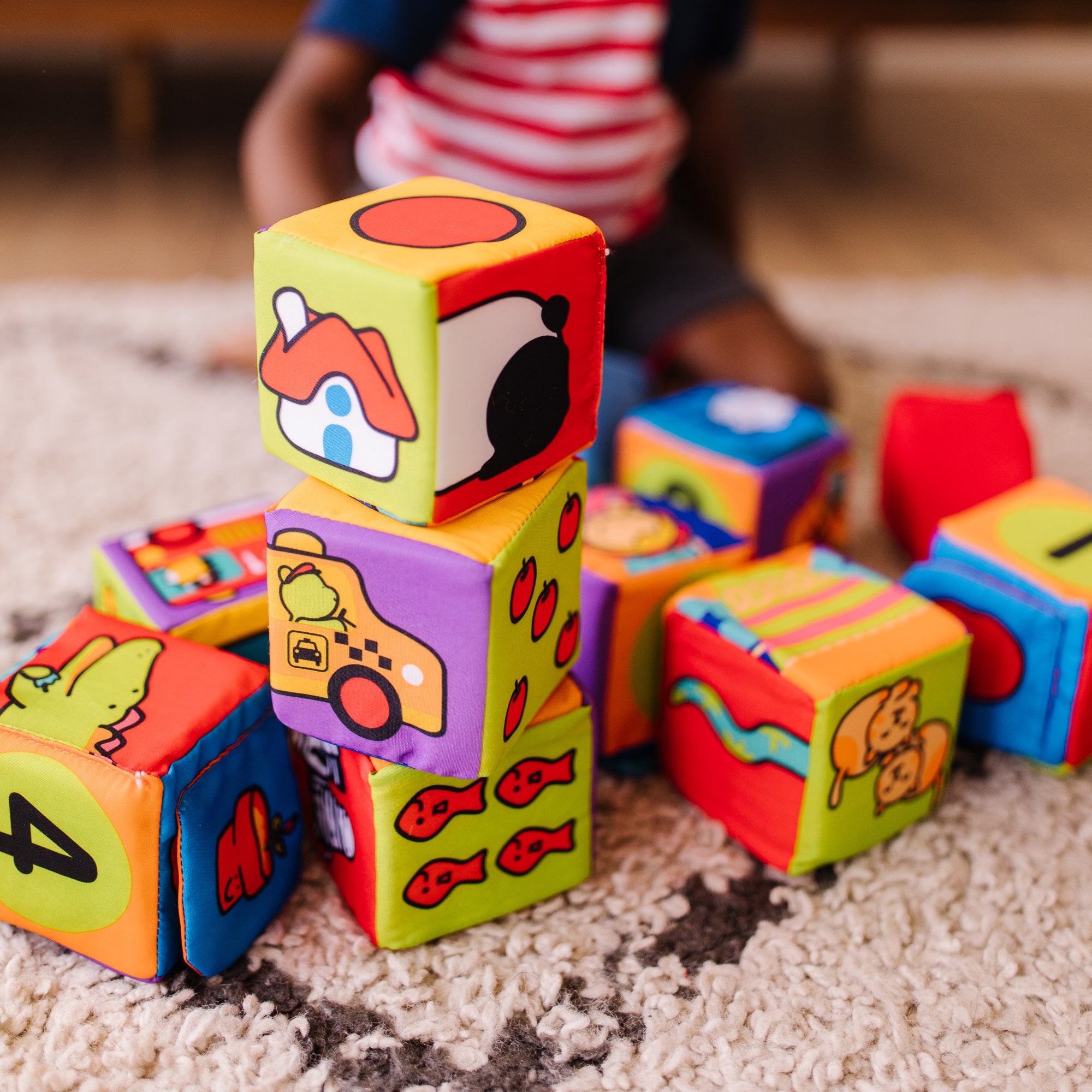 Melissa & Doug K's Kids Match and Build Soft Blocks - Image 9