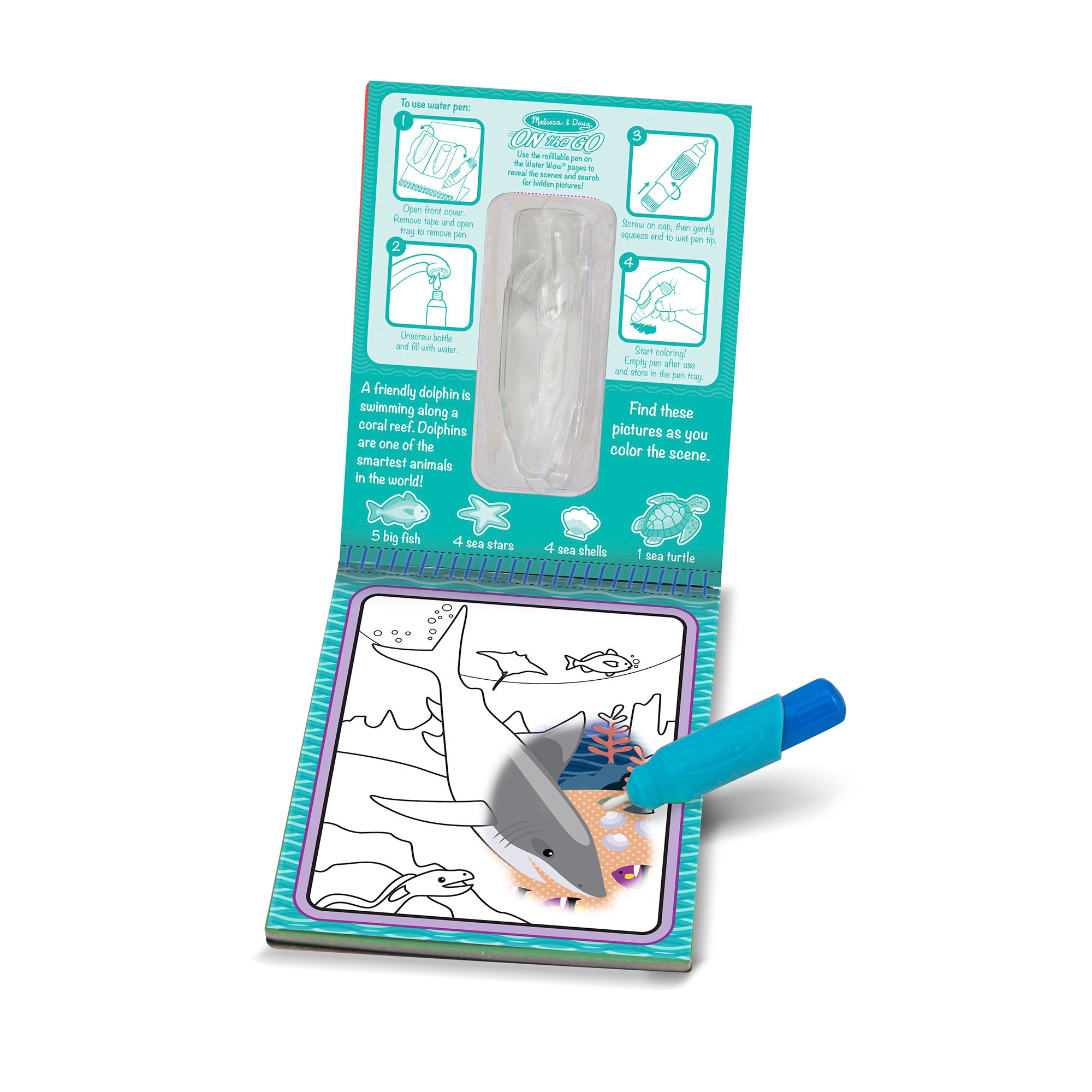 Melissa & Doug Water Wow! Water-Reveal Pad - Under the Sea - Image 4