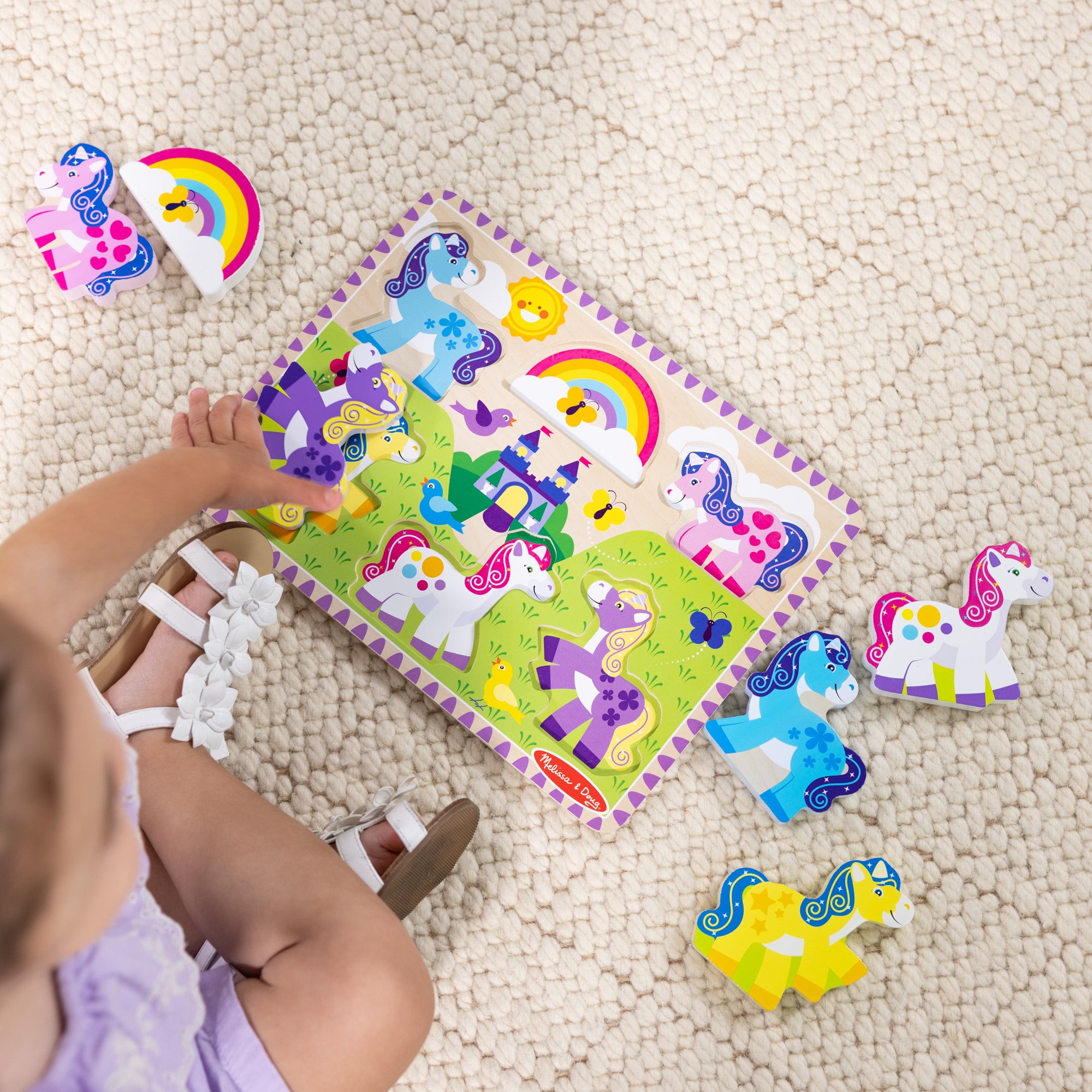 Melissa & Doug Unicorn Chunky Puzzle ?C 6 Pieces - Image 2