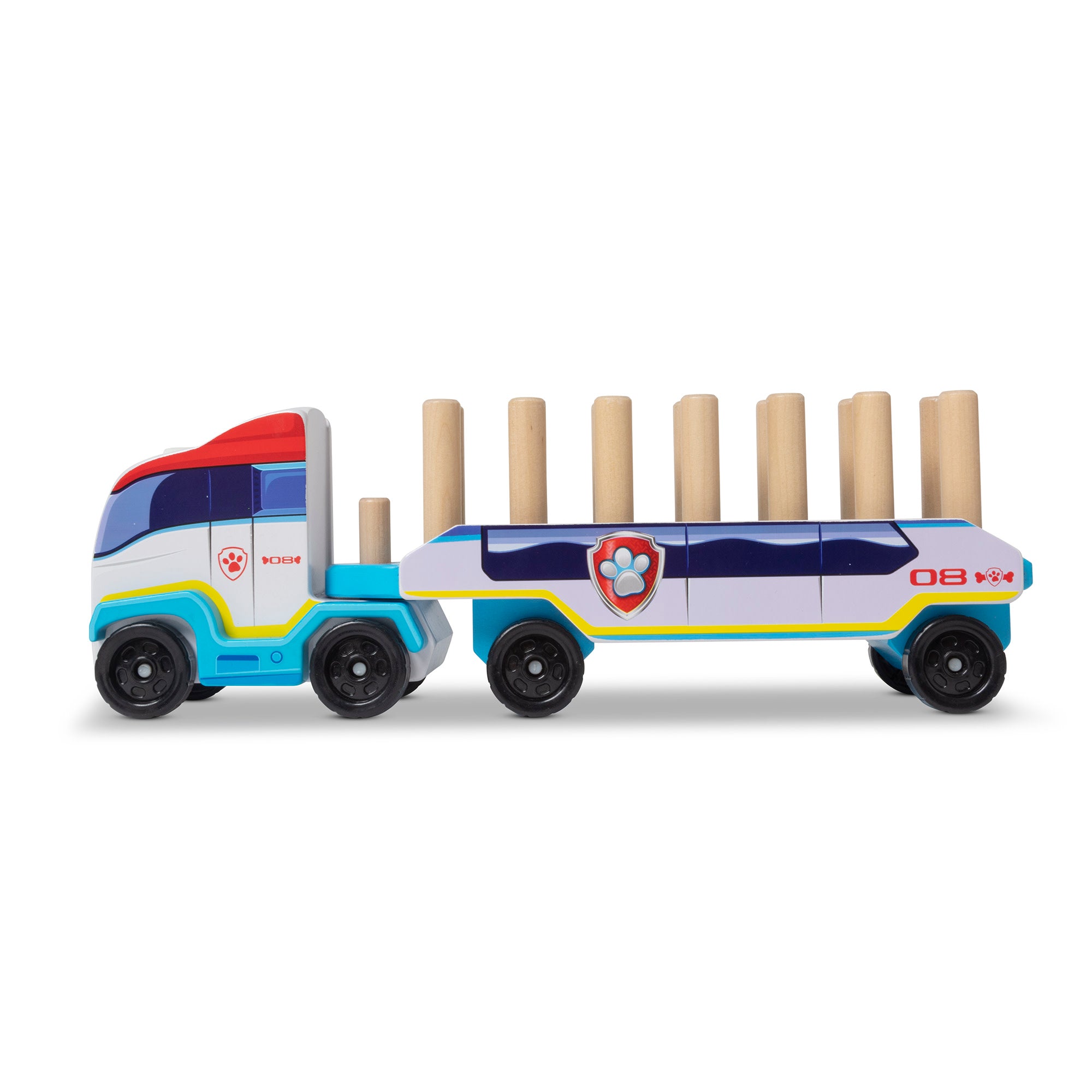 Melissa & Doug PAW Patrol Wooden ABC Block Truck - Image 3