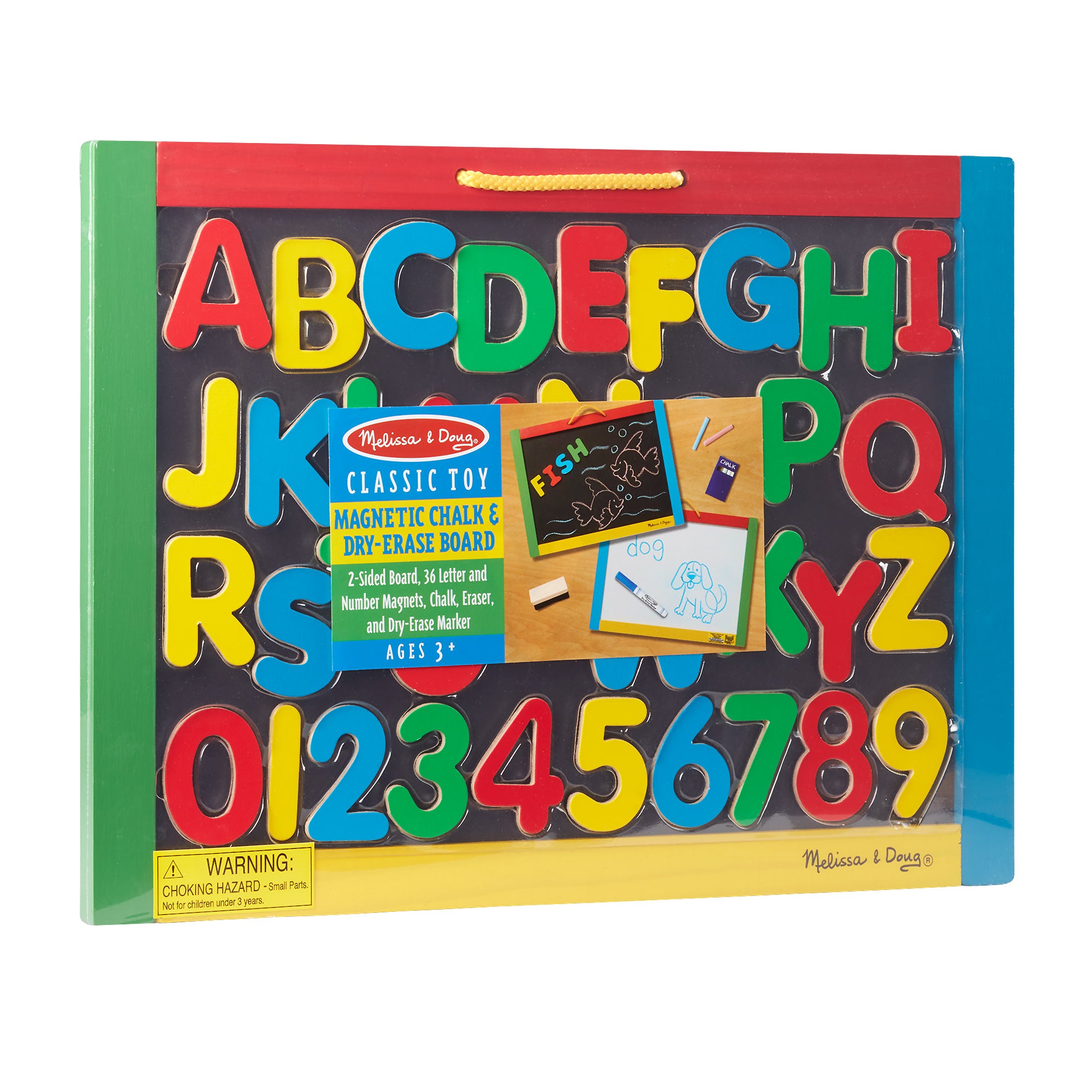 Melissa & Doug Magnetic Chalkboard & Dry-Erase Board (Uppercase)