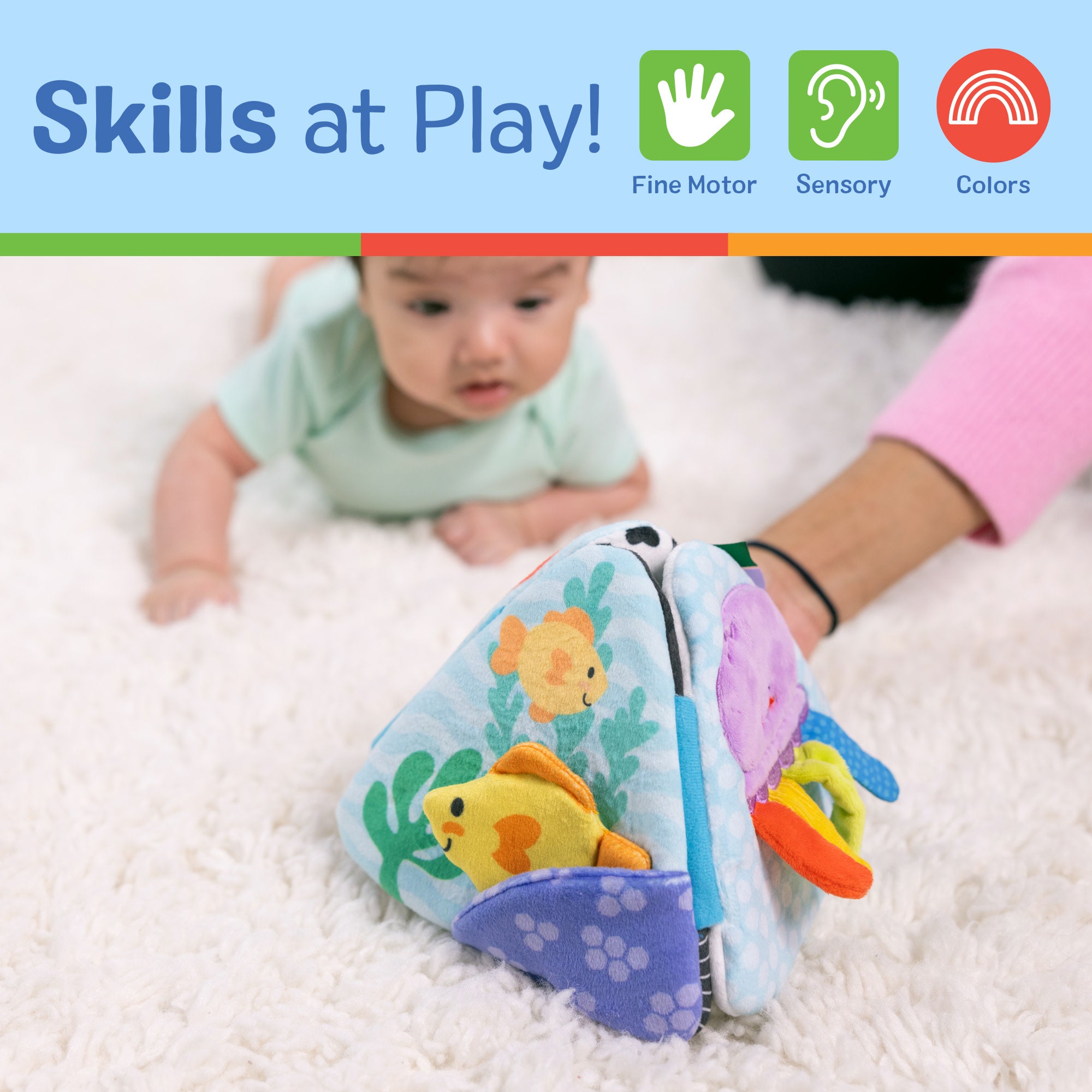 Melissa & Doug Ocean Tummy Time Triangle Baby Toy - Image 5