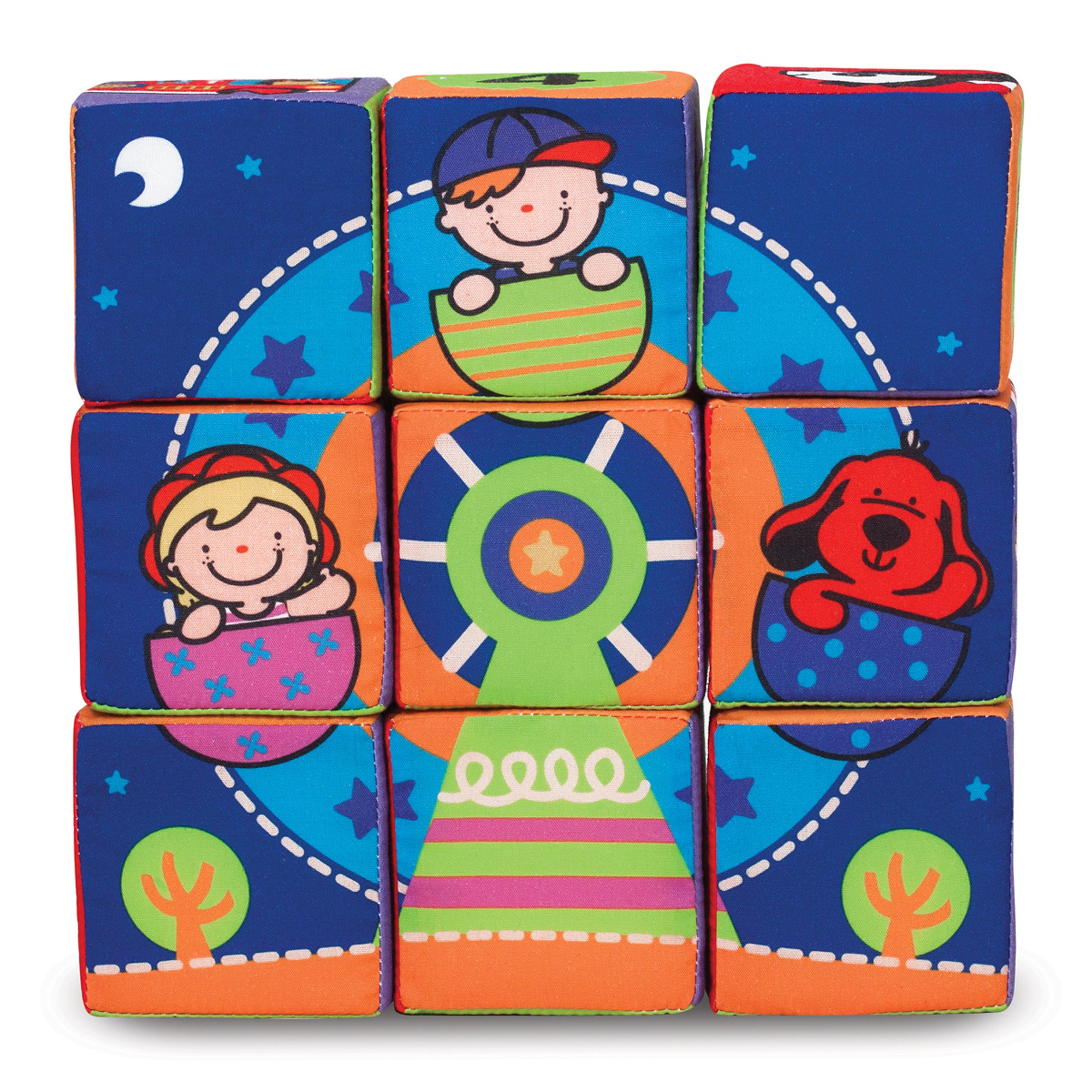 Melissa & Doug K's Kids Match and Build Soft Blocks - Image 4