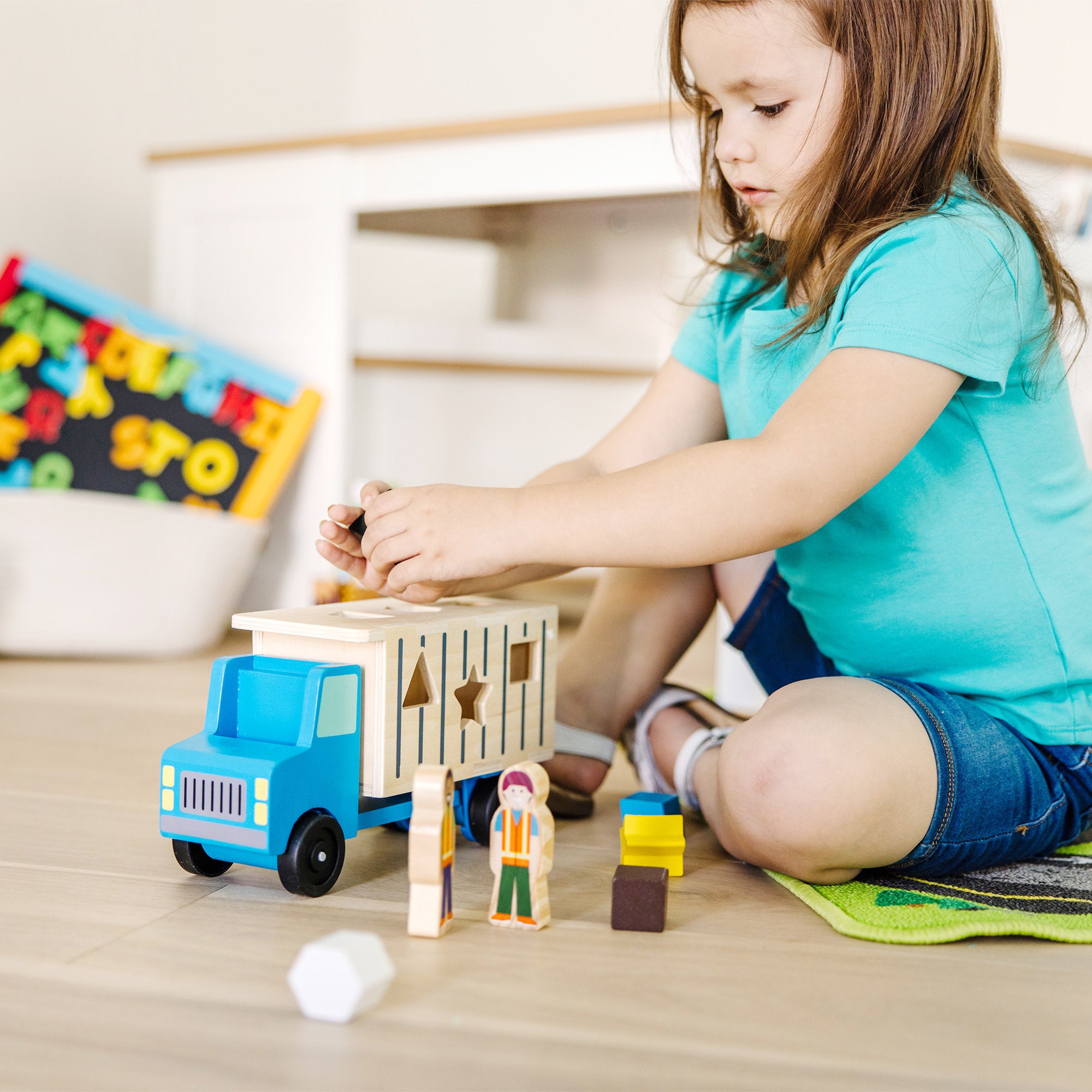 Melissa & Doug Shape-Sorting Dump Truck - Image 6