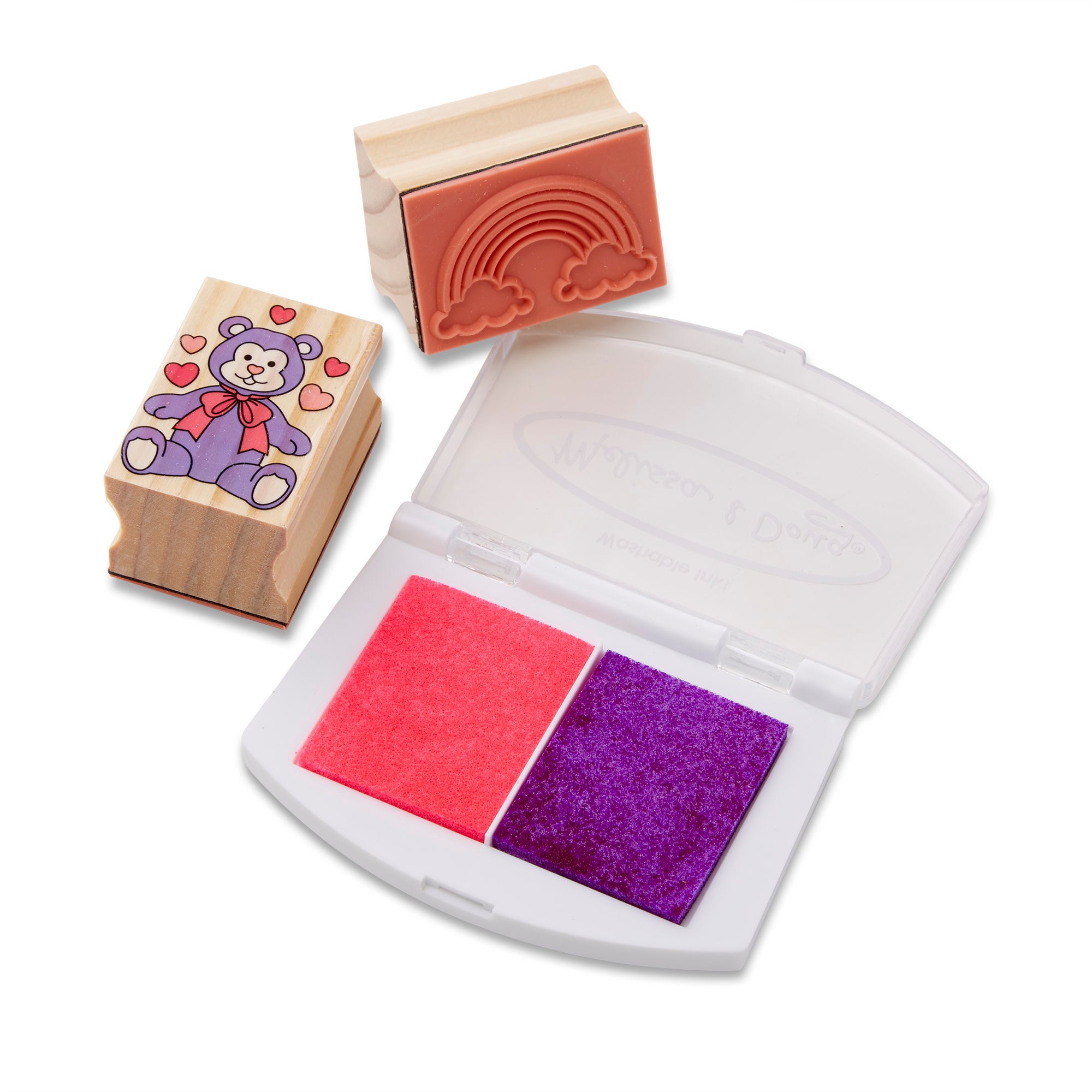 Melissa & Doug Wooden Stamp Set - Friendship - Image 4