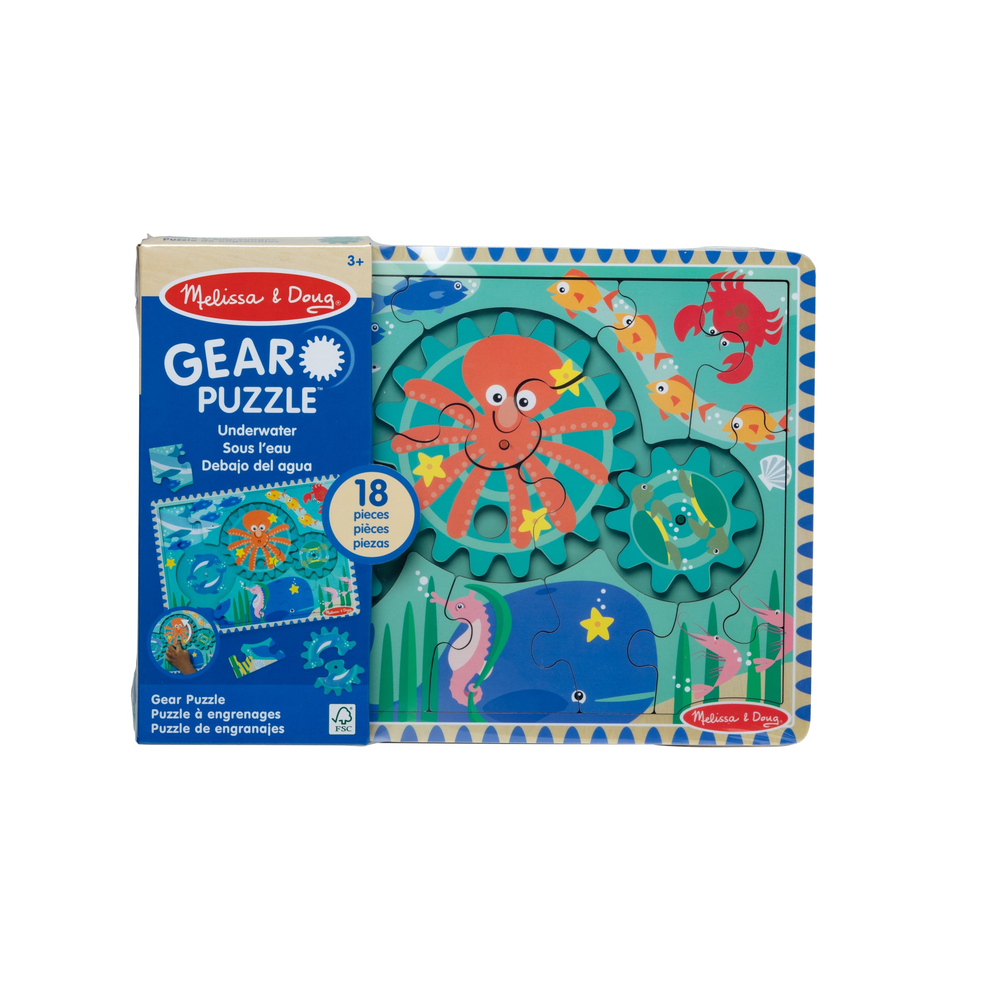 Melissa & Doug Wooden Underwater Gear Puzzle ?C 18 Pieces - Image 3
