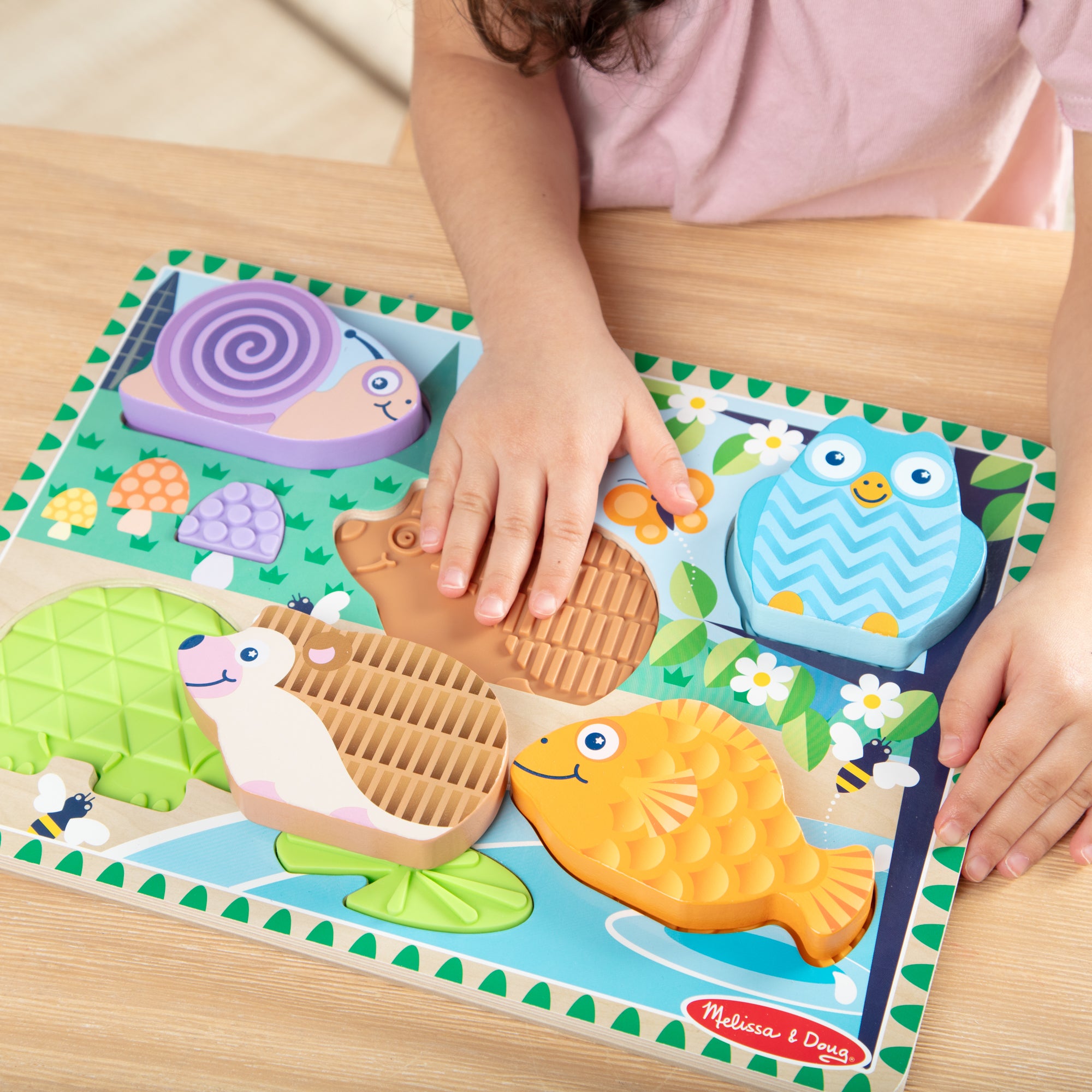 Melissa & Doug Forest Friends Touch & Feel Puzzle - Image 7