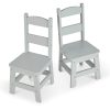 Melissa & Doug Child??s Wooden Chair Pair ?C Gray