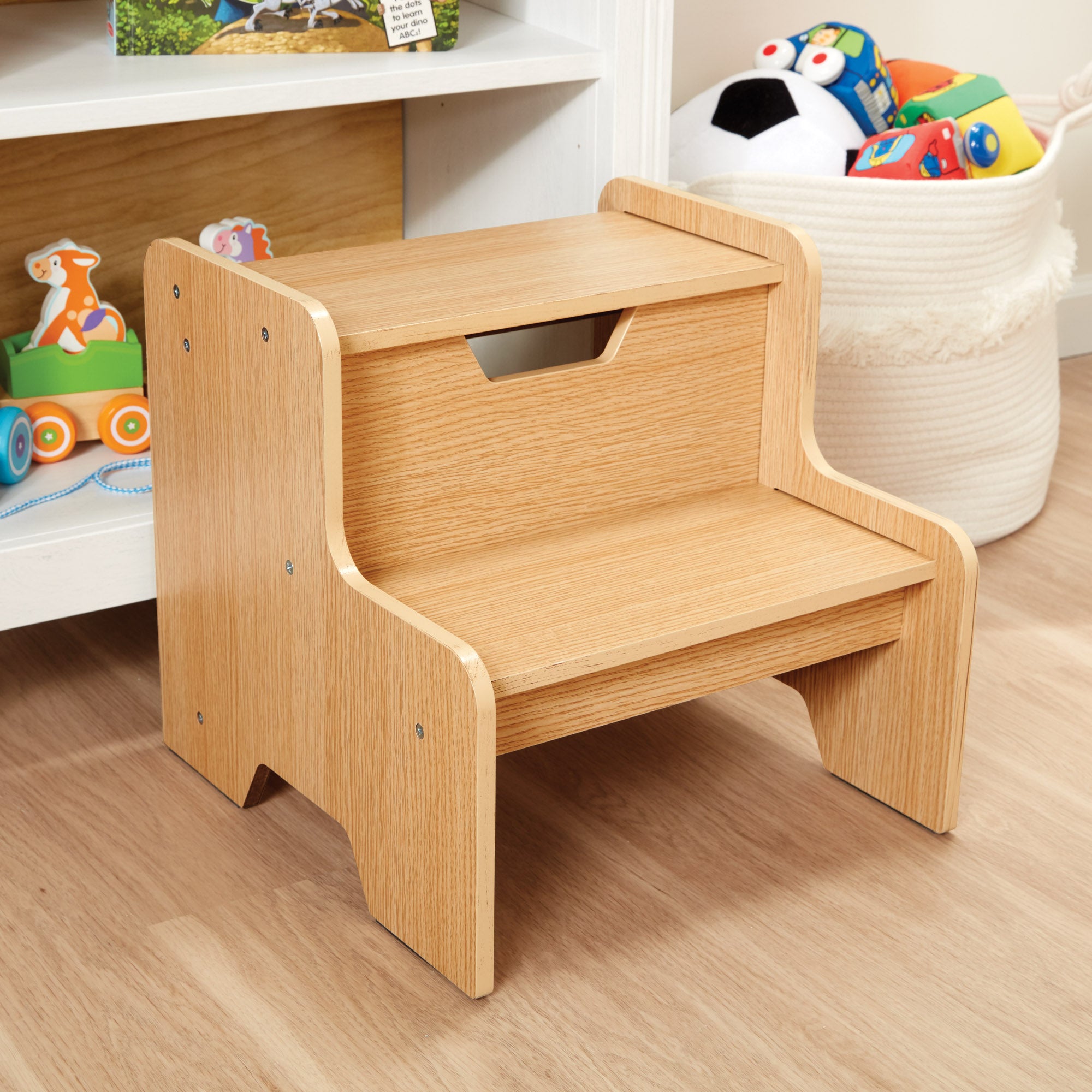 Melissa & Doug Wooden Step Stool - Natural - Image 9