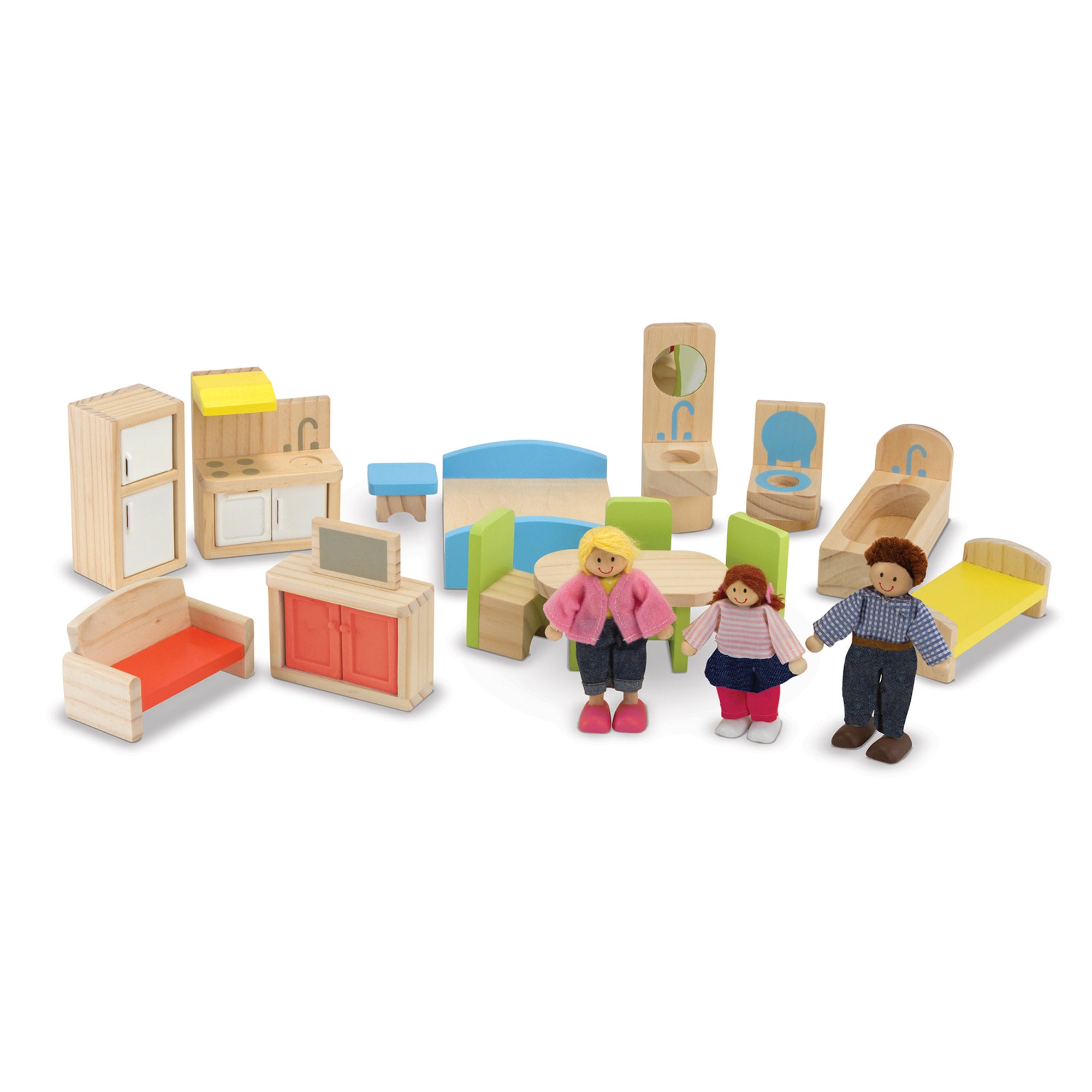 Melissa & Doug Wooden Hi-Rise Dollhouse - Image 4