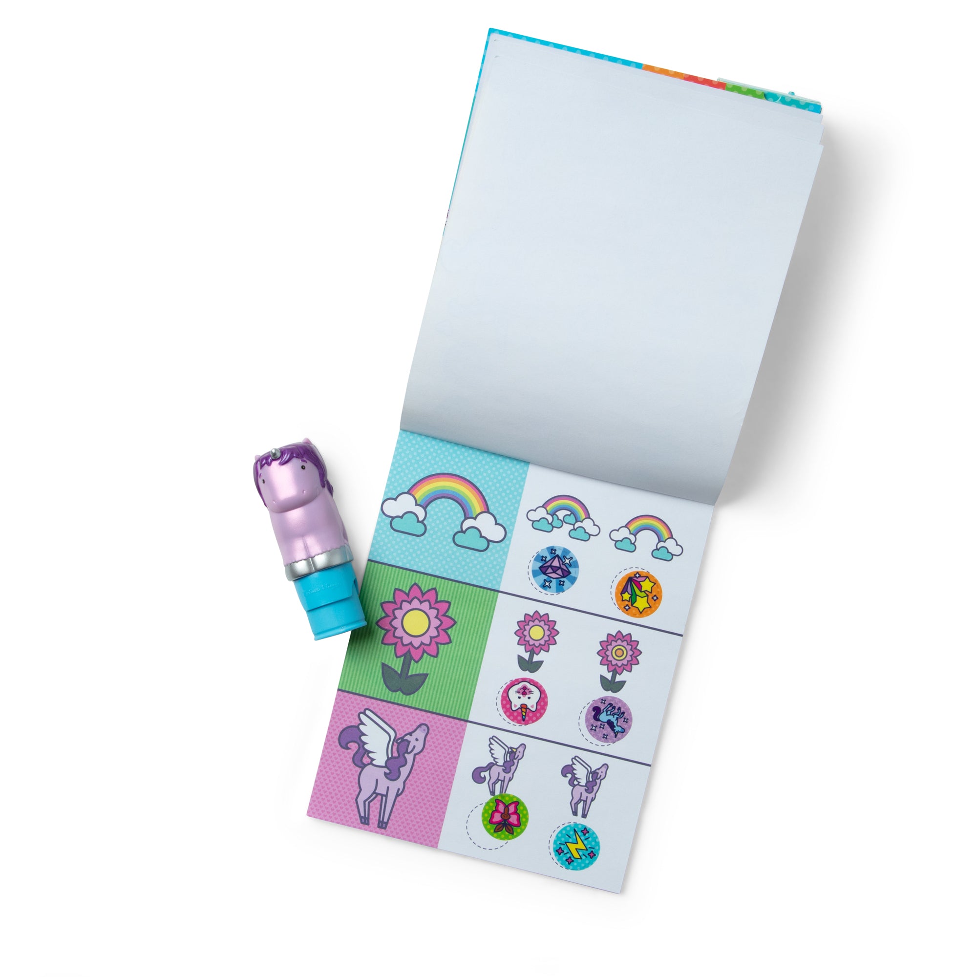 Melissa & Doug Sticker WOW!? Activity Pad & Sticker Stamper - Purple Unicorn - Image 3