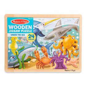 Melissa & Doug Wooden Jigsaw Puzzle - Under the Sea - 24 Pieces