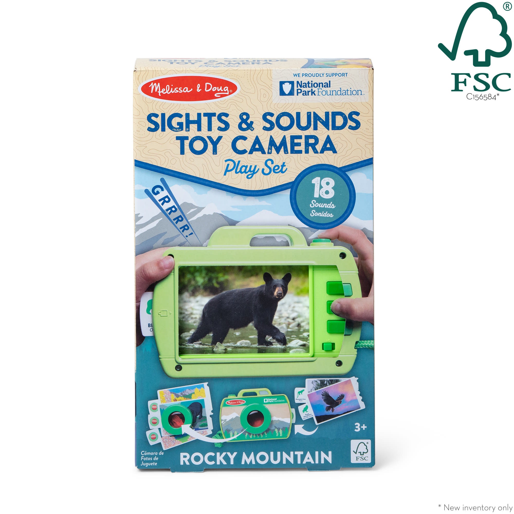 Melissa & Doug Rocky Mountain National Park Sights & Sounds Wooden Toy Camera Play Set - Image 2