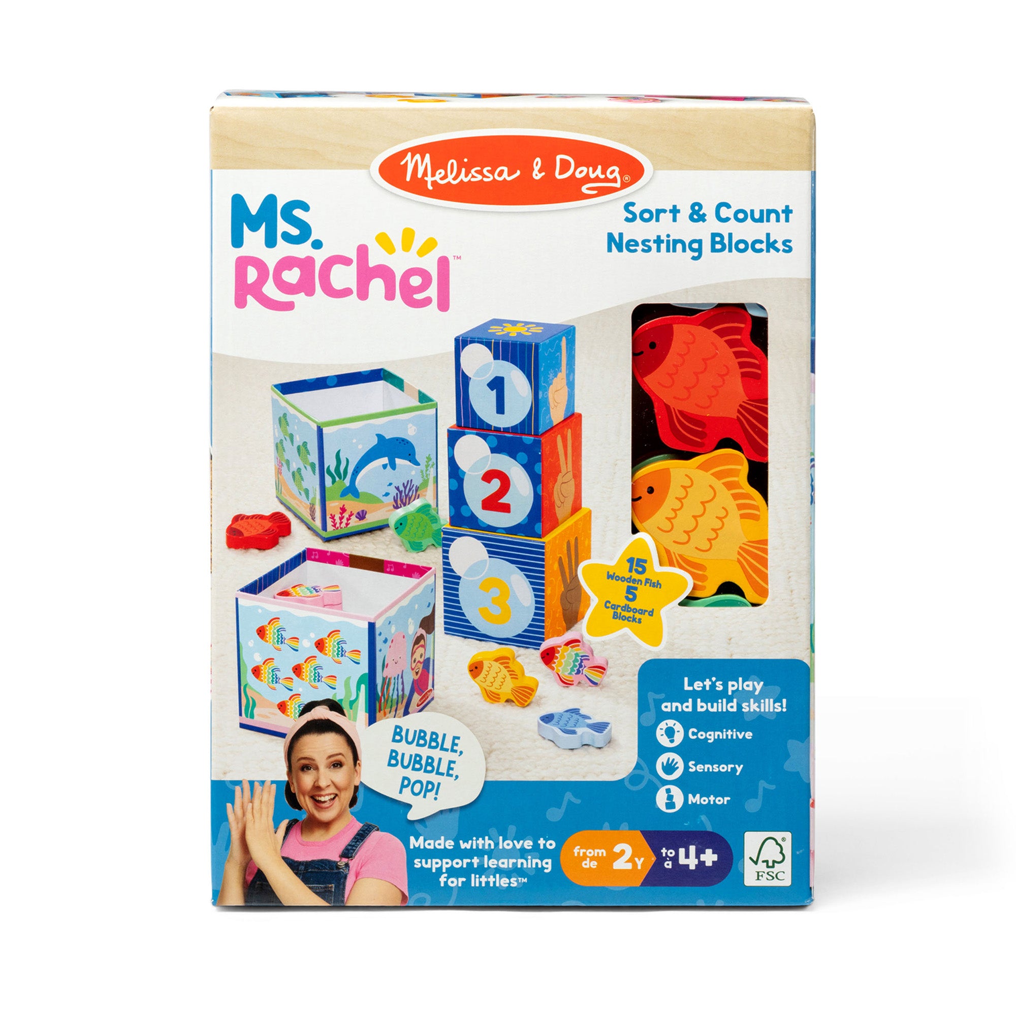 Melissa & Doug Ms. Rachel? Sort & Count Nesting Blocks - Image 3