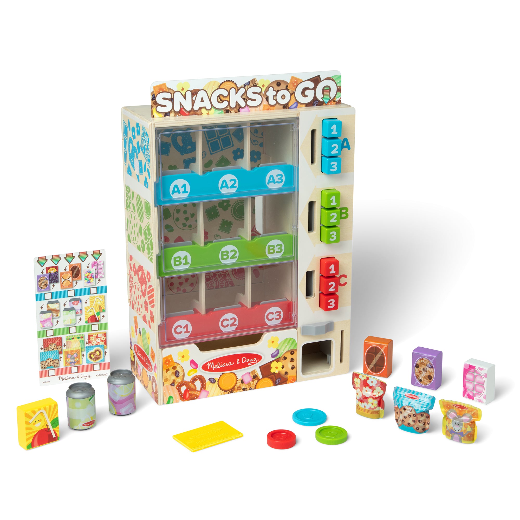 Melissa & Doug Sort, Stock, Select Wooden Vending Machine Play Set - Image 4