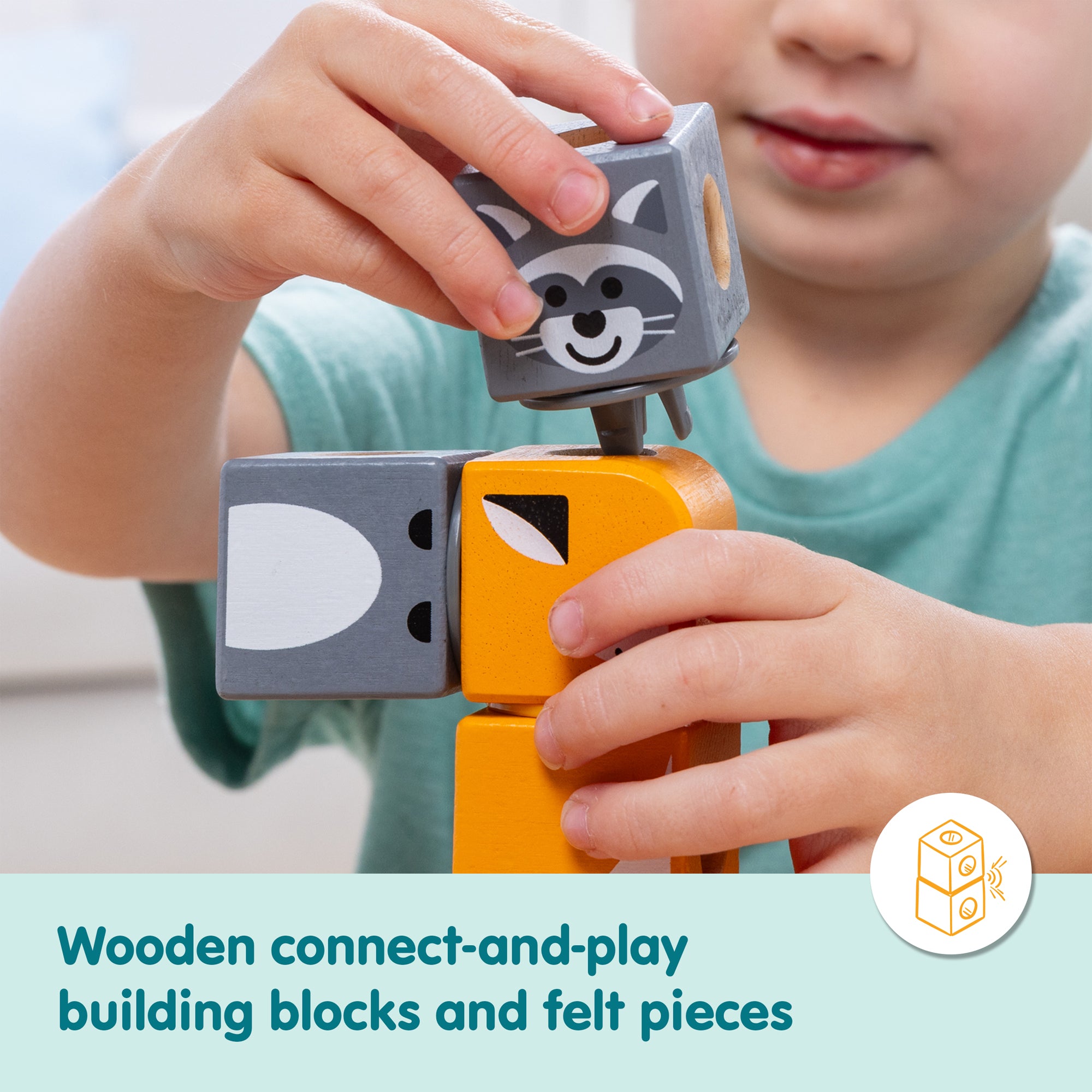 Melissa & Doug Blockables? Woodland Friends Play Set - Image 7