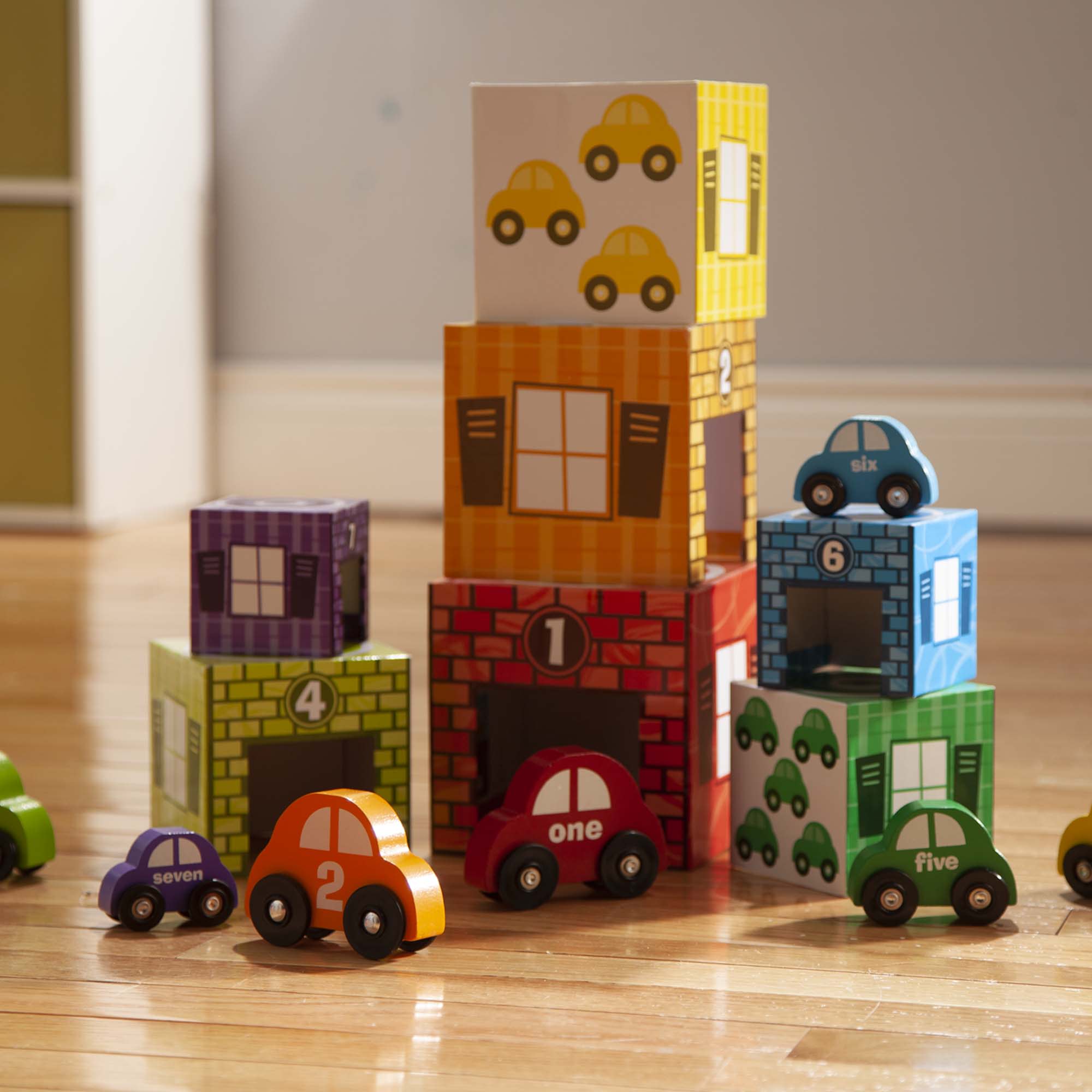 Melissa & Doug Nesting & Sorting Garages & Cars - Image 10