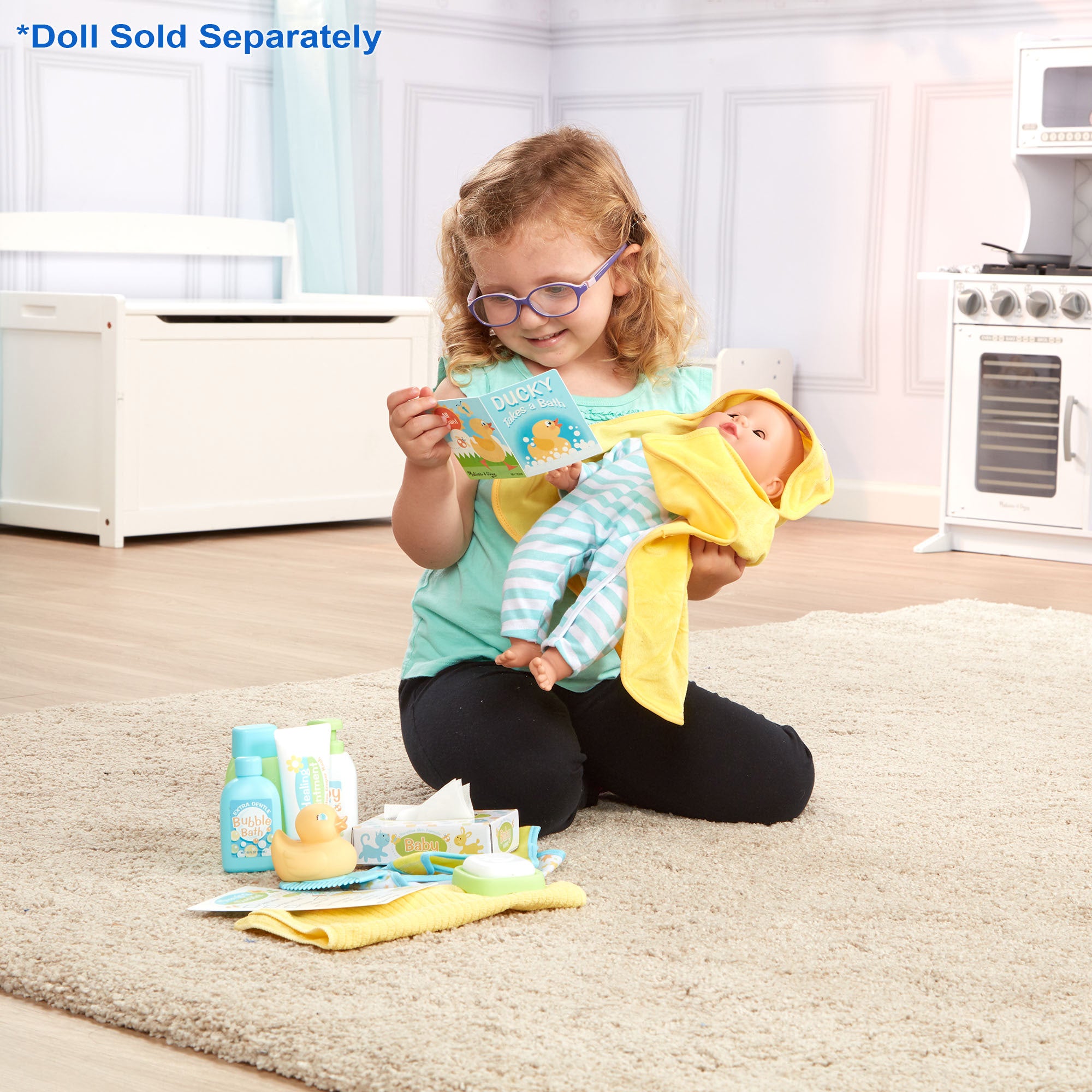 Melissa & Doug Mine to Love Changing & Bathtime Play Set - Image 2