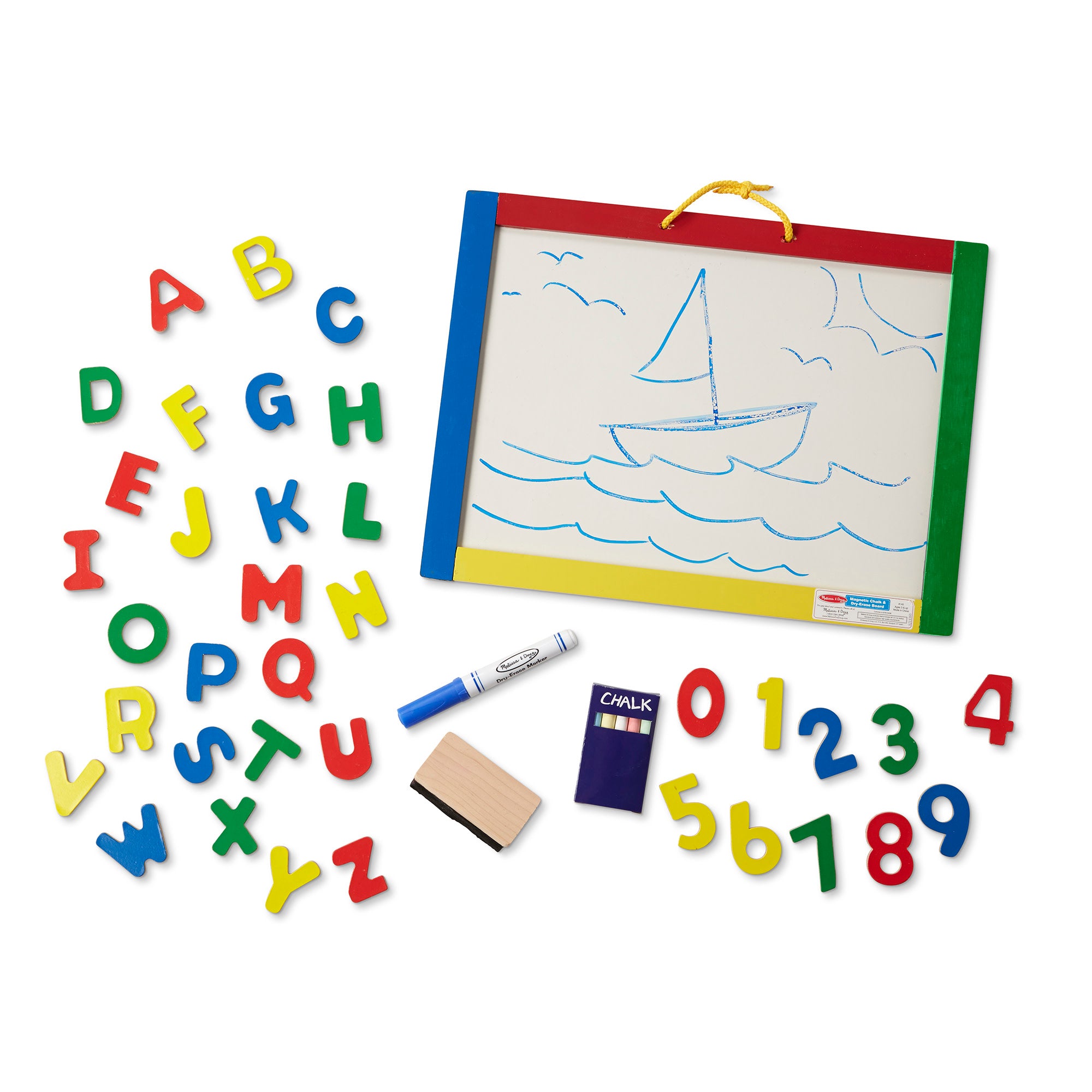 Melissa & Doug Magnetic Chalkboard & Dry-Erase Board (Uppercase) - Image 3