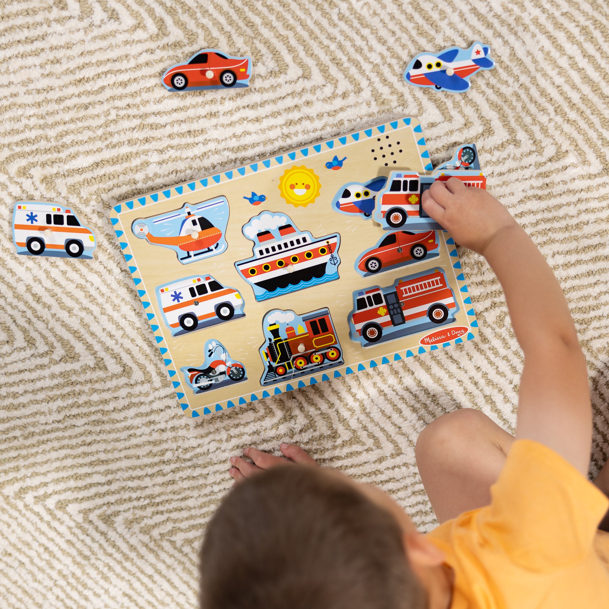 Melissa & Doug Vehicles Sound Puzzle - 8 Pieces - Image 7