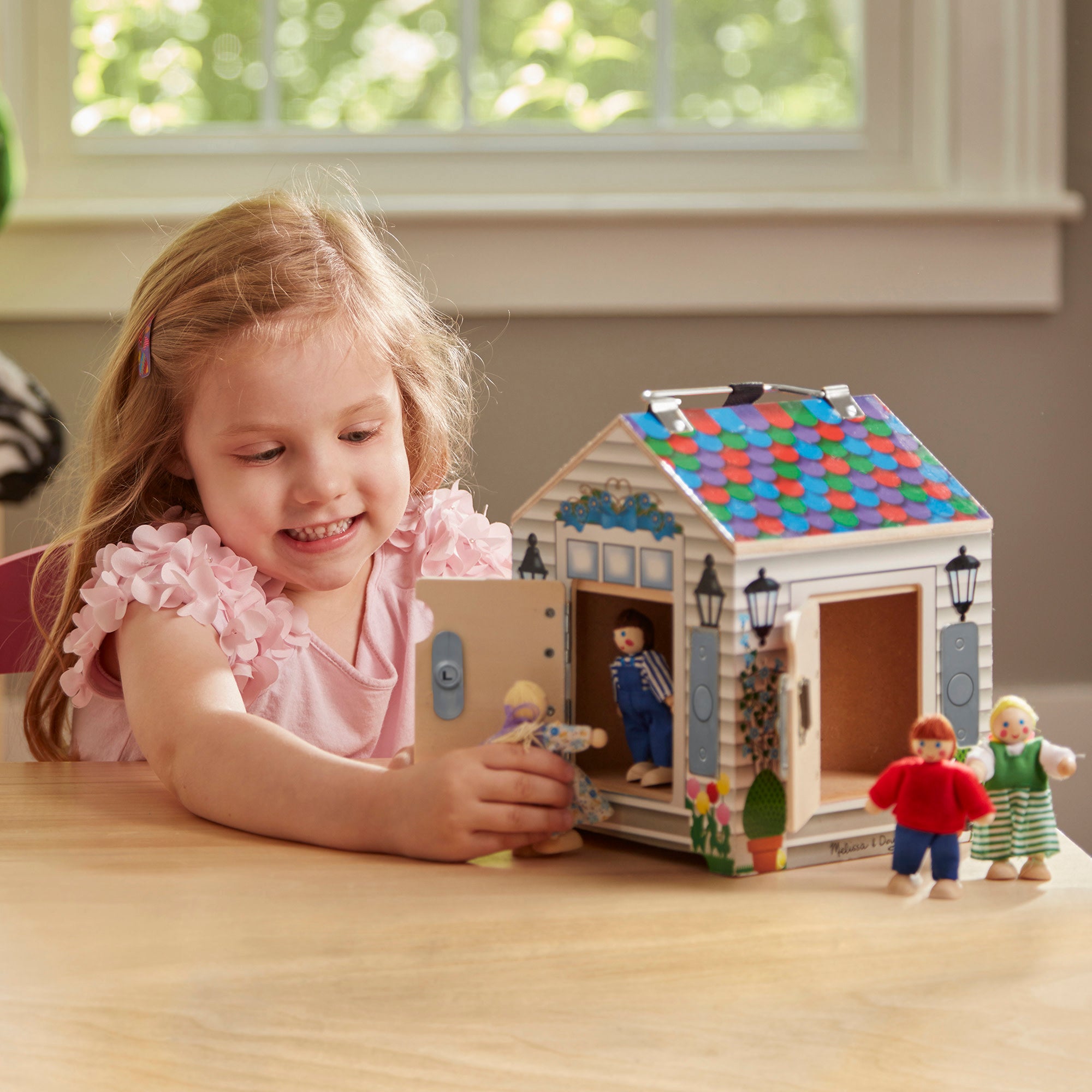 Melissa & Doug Wooden Doorbell House - Image 5