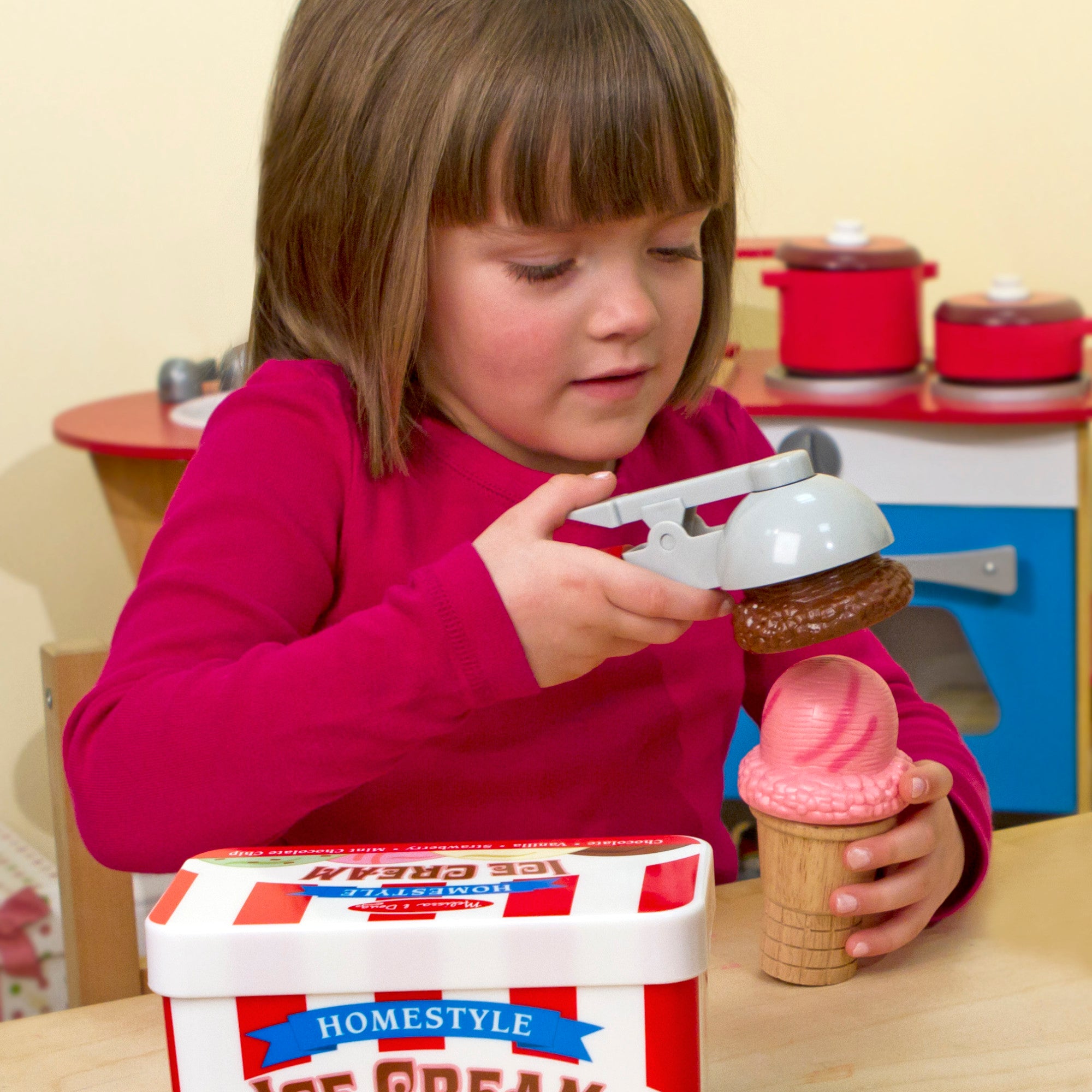Melissa & Doug Scoop & Stack Ice Cream Cone Magnetic Play Set - Image 8