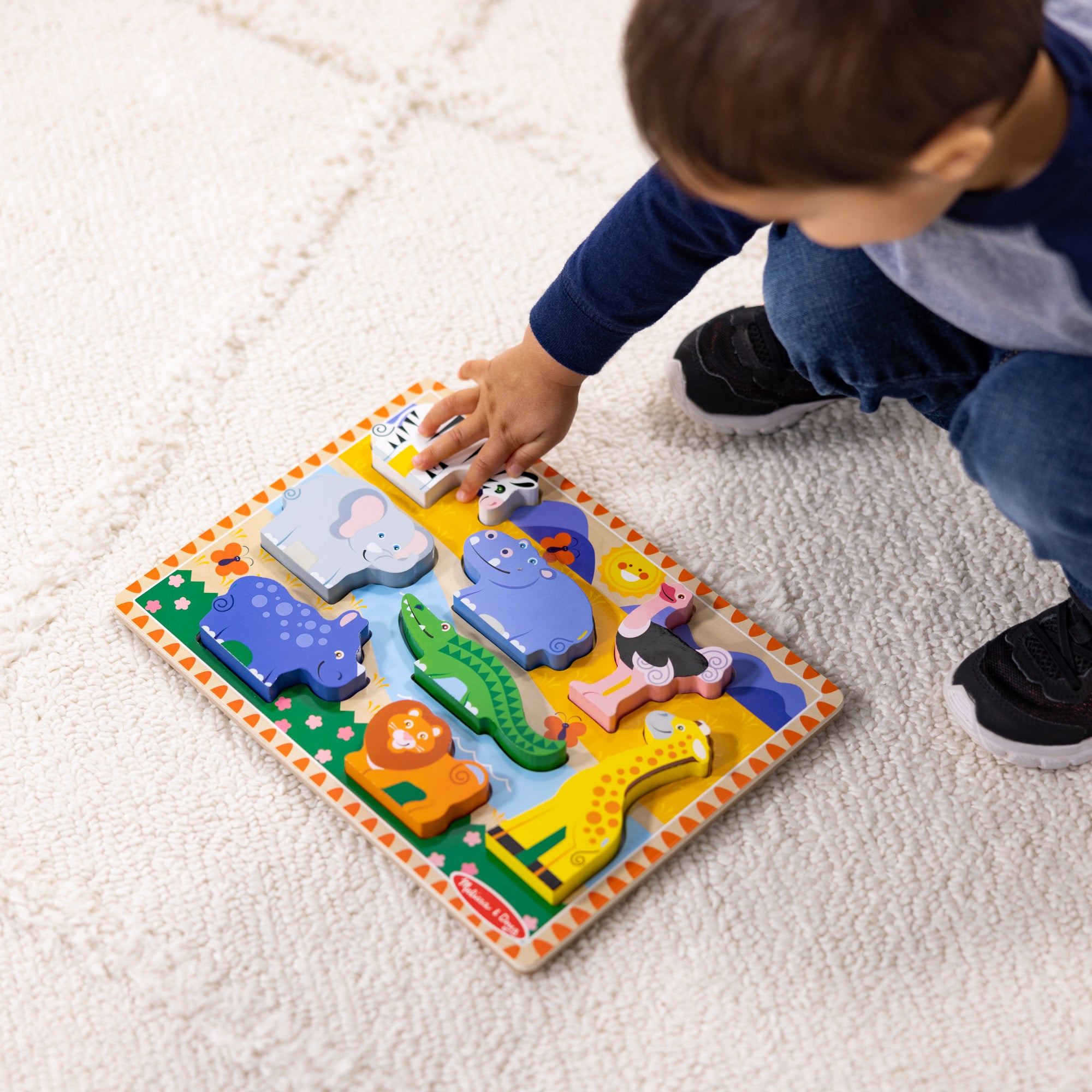 Melissa & Doug Safari Chunky Puzzle - 8 Pieces - Image 2
