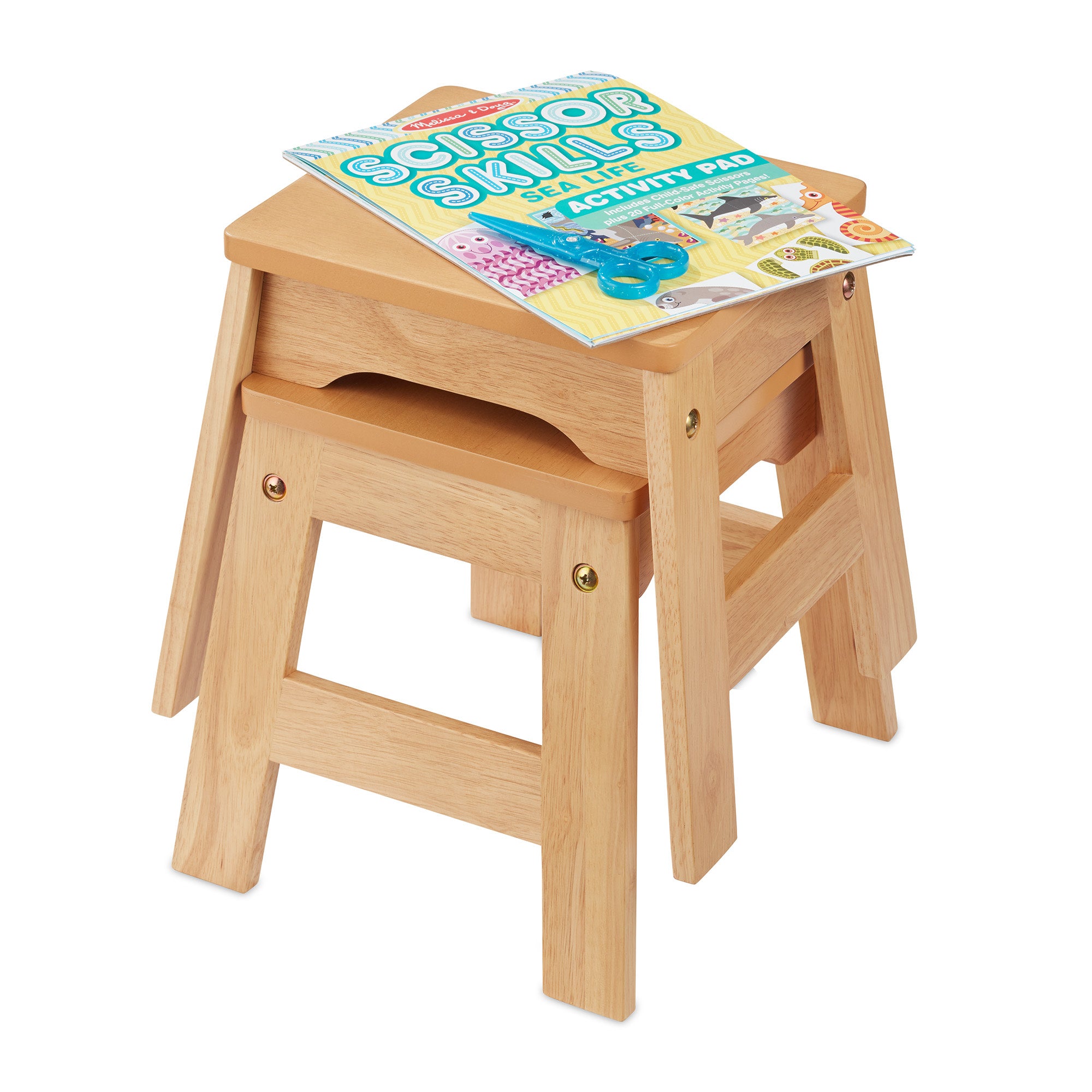 Melissa & Doug Wooden Stools ?C Set of 2 - Image 4