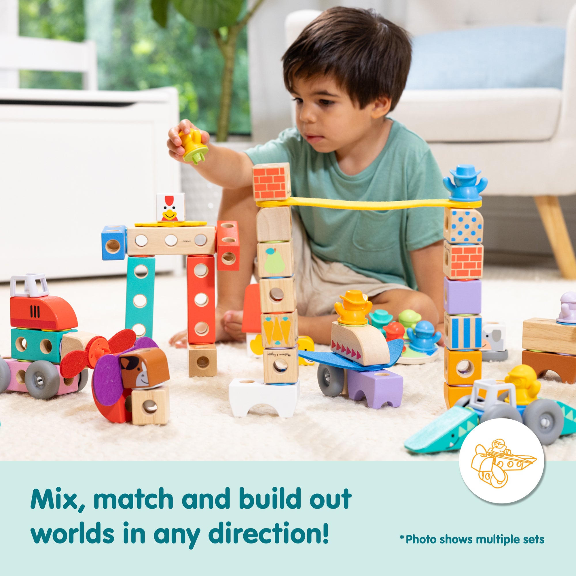 Melissa & Doug Blockables? Farm Play Set - Image 6