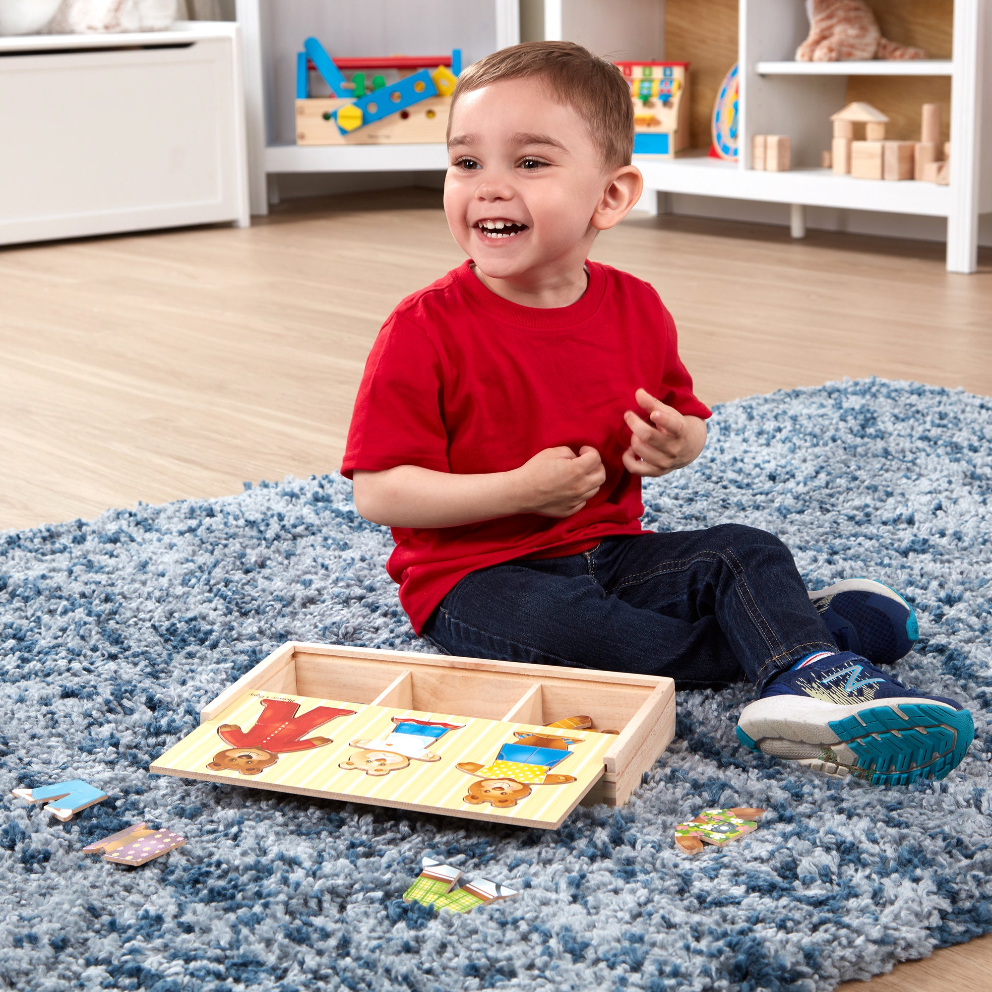 Melissa & Doug Bear Family Dress-Up Puzzle - 45 Pieces - Image 5