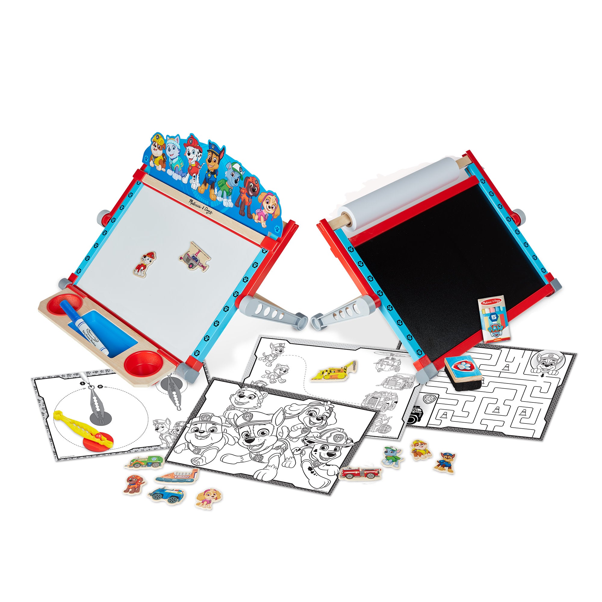 Melissa & Doug PAW Patrol Wooden Tabletop Art Center - Image 9