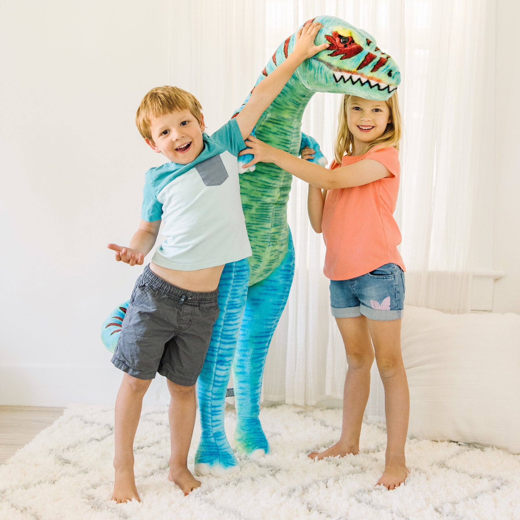 Melissa & Doug T-Rex Giant Lifelike Plush Stuffed Animal - Image 2