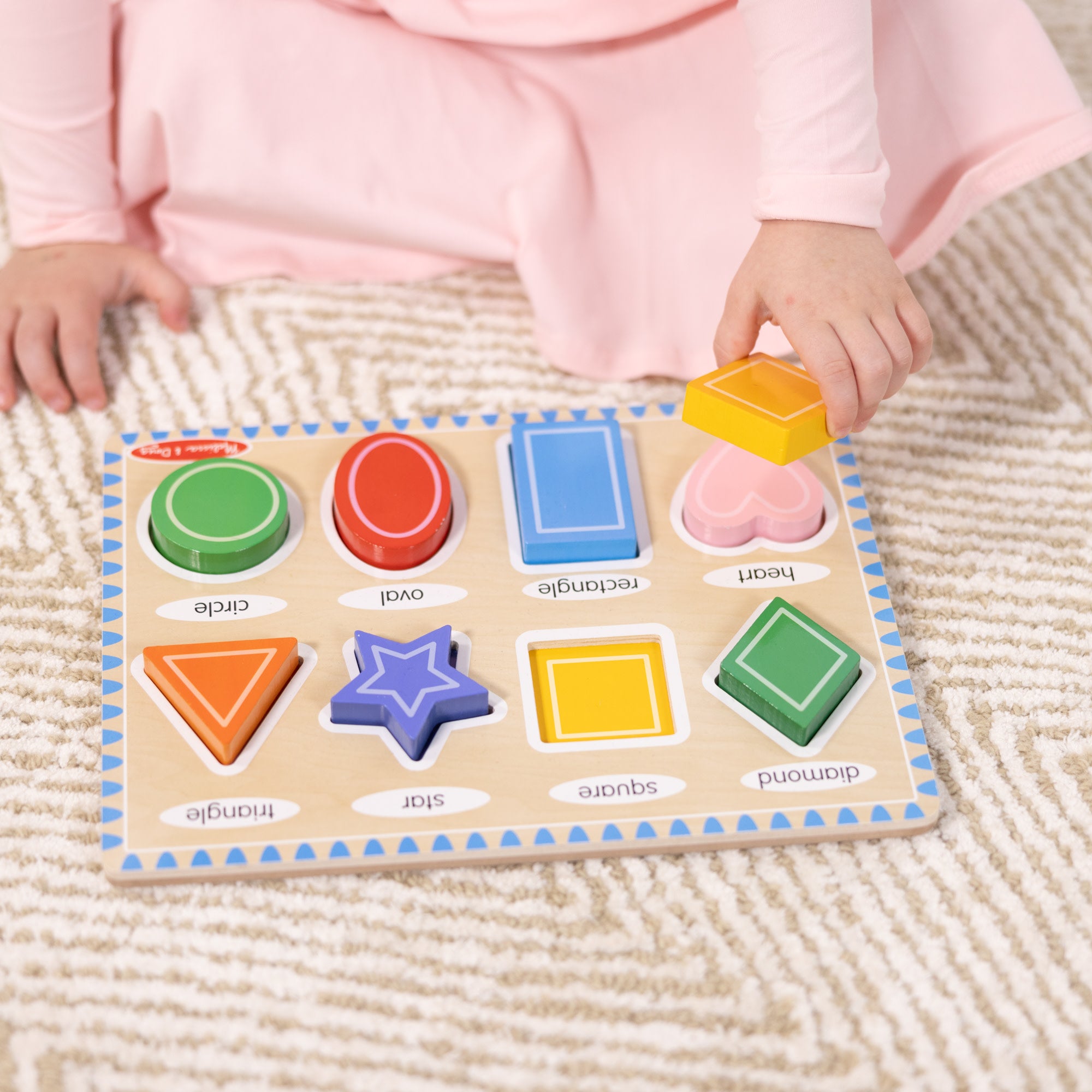 Melissa & Doug Shapes Chunky Puzzle - 8 Pieces - Image 7