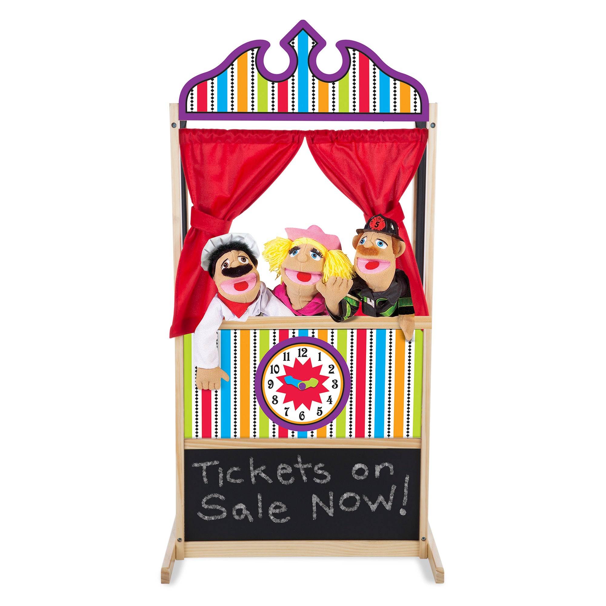 Melissa & Doug Wooden Deluxe Puppet Theater - Image 4
