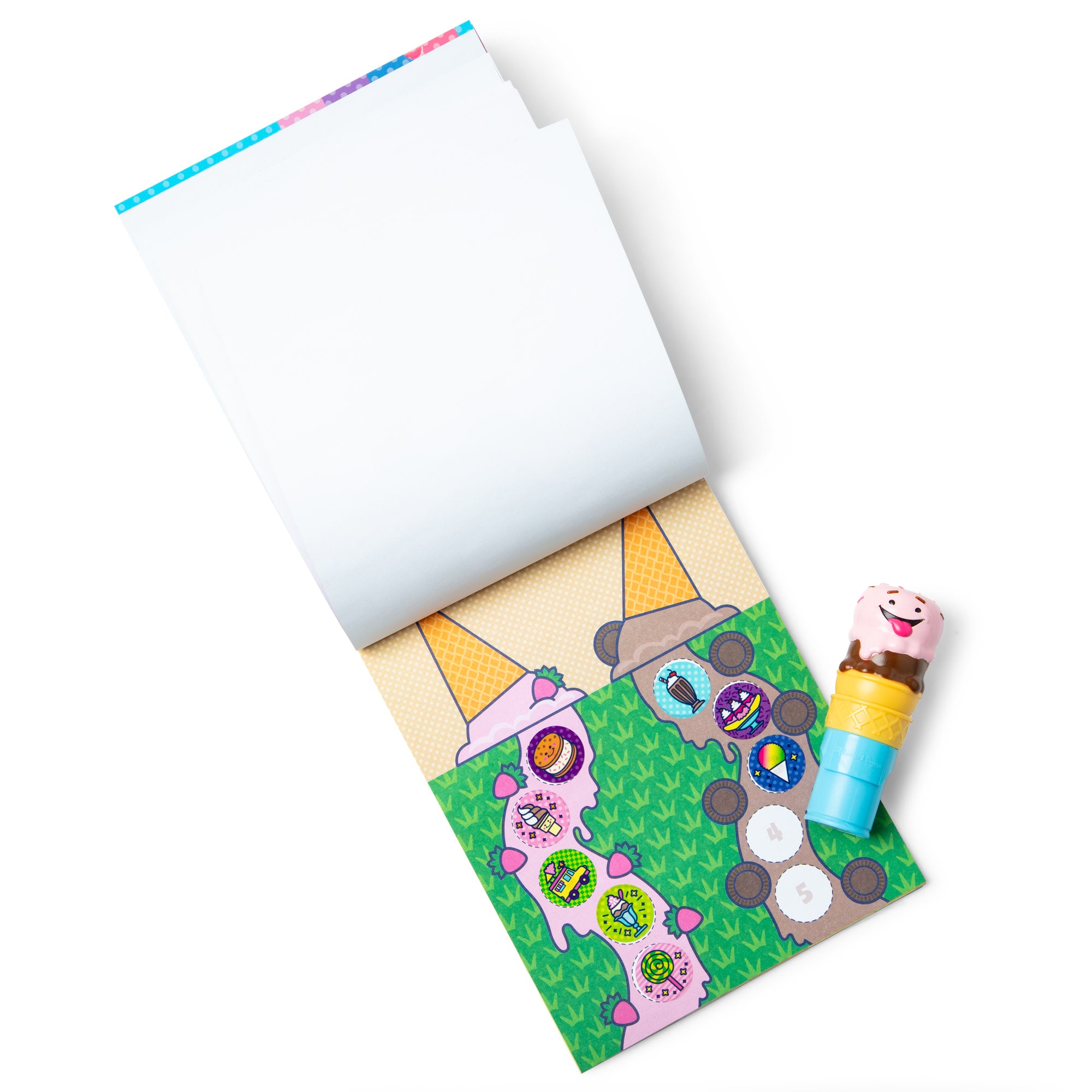 Melissa & Doug Sticker WOW!? Activity Pad & Sticker Stamper - Ice Cream - Image 4