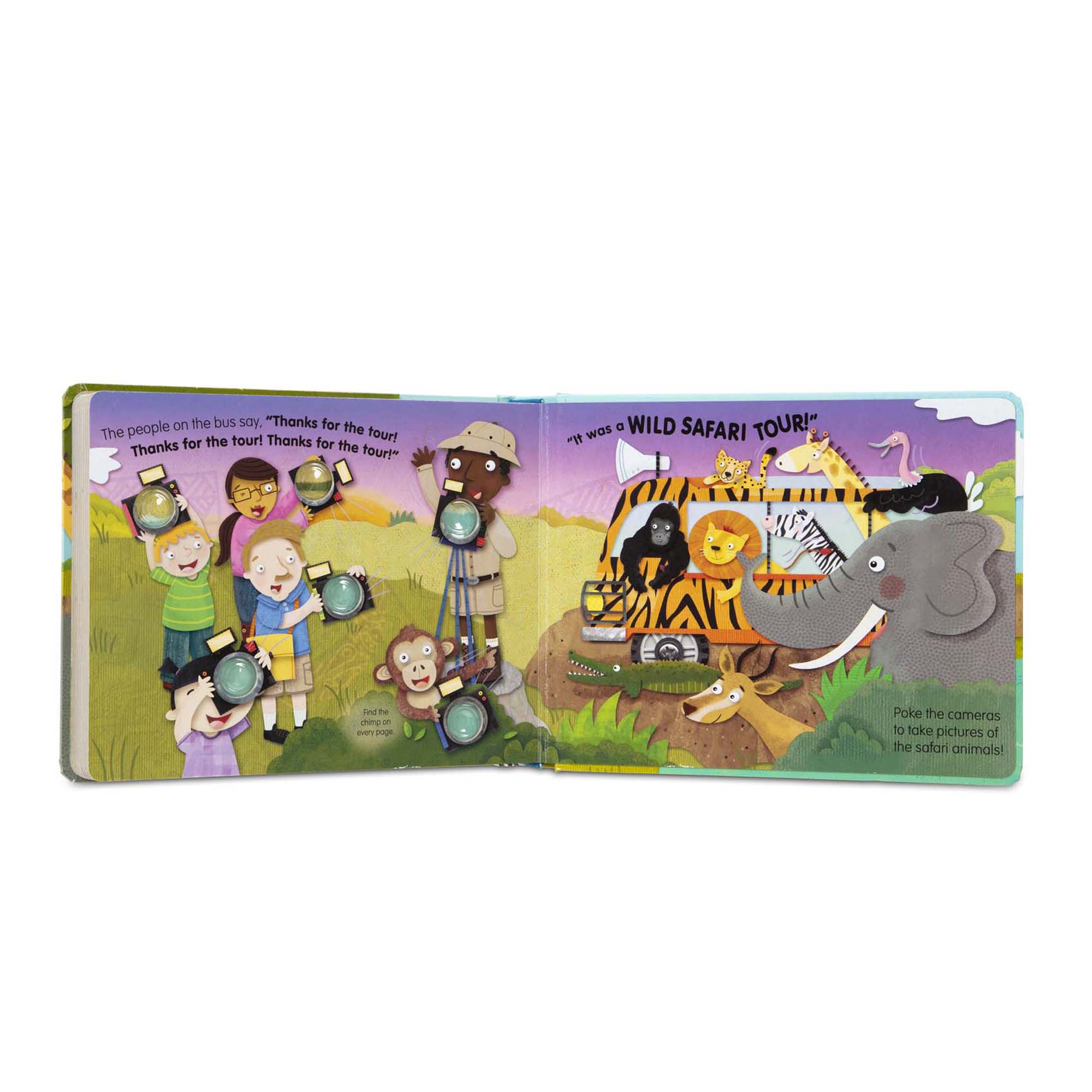 Melissa & Doug Poke-a-Dot: The Wheels on the Bus Wild Safari Board Book - Image 8